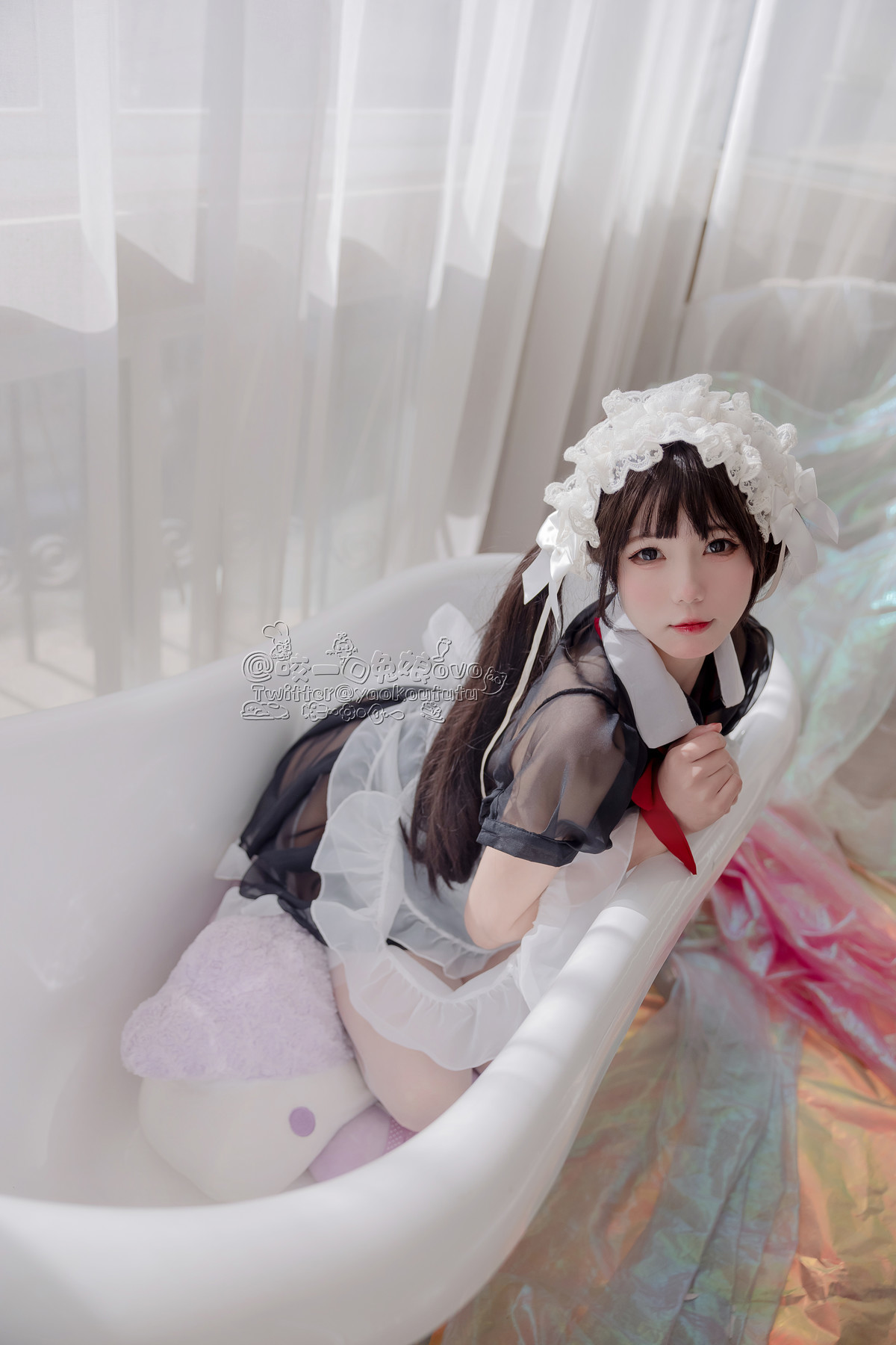 Cosplay Sticky Dumpling Rabbit Black and White Maid
