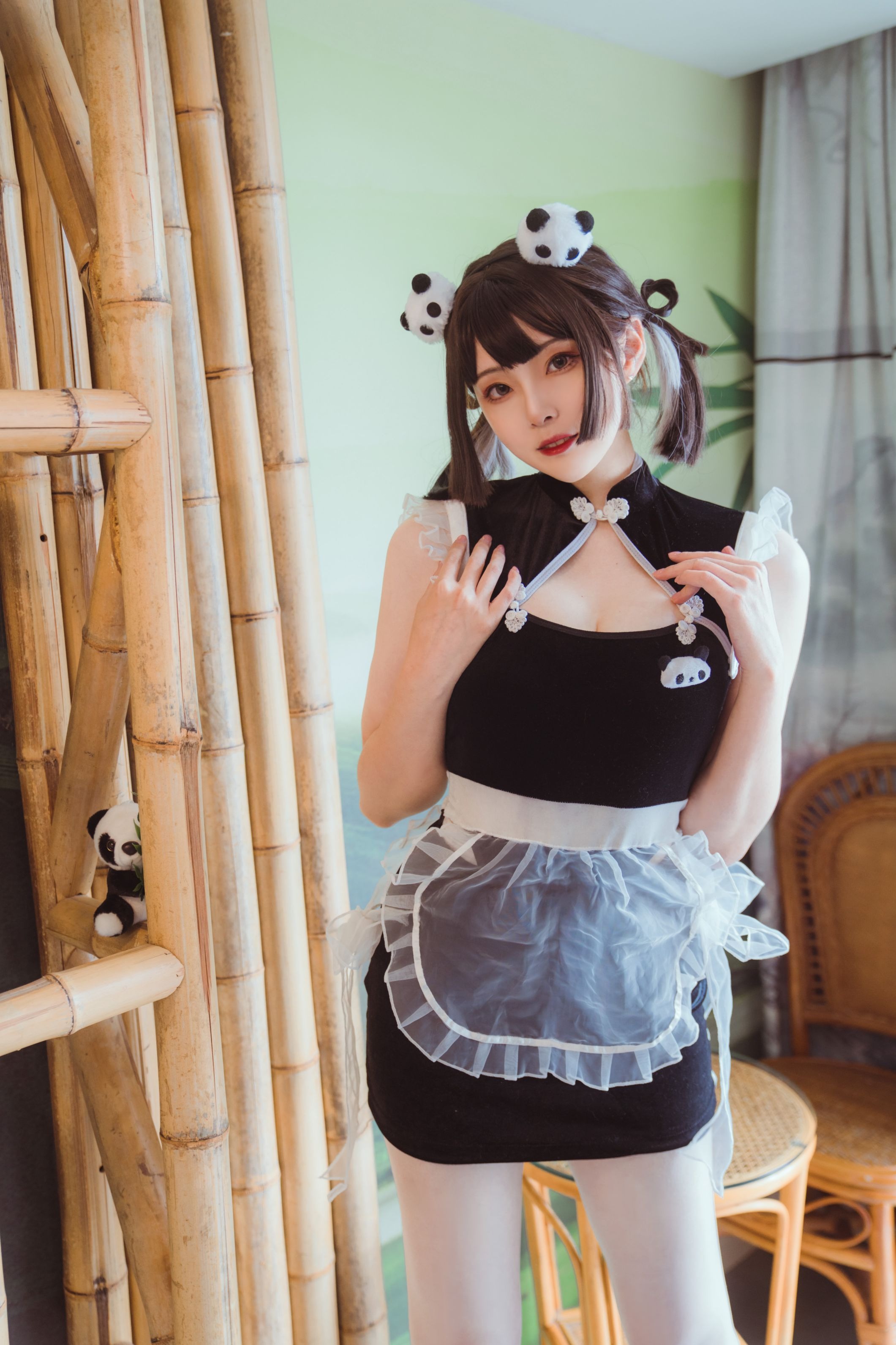 Natsuko Xia Xia Zi Panda Maid 64P1V