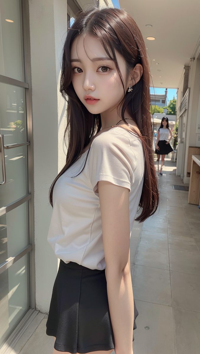 AI Generated ~ AI FOR YOU ▶ AFY-Shirt Black Skirt