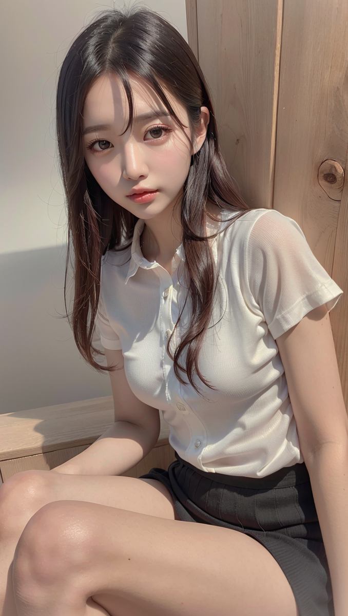 AI Generated ~ AI FOR YOU ▶ AFY-Shirt Black Skirt