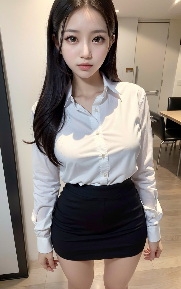 AI Generated ~ AI FOR YOU ▶ AFY-Shirt Black Skirt