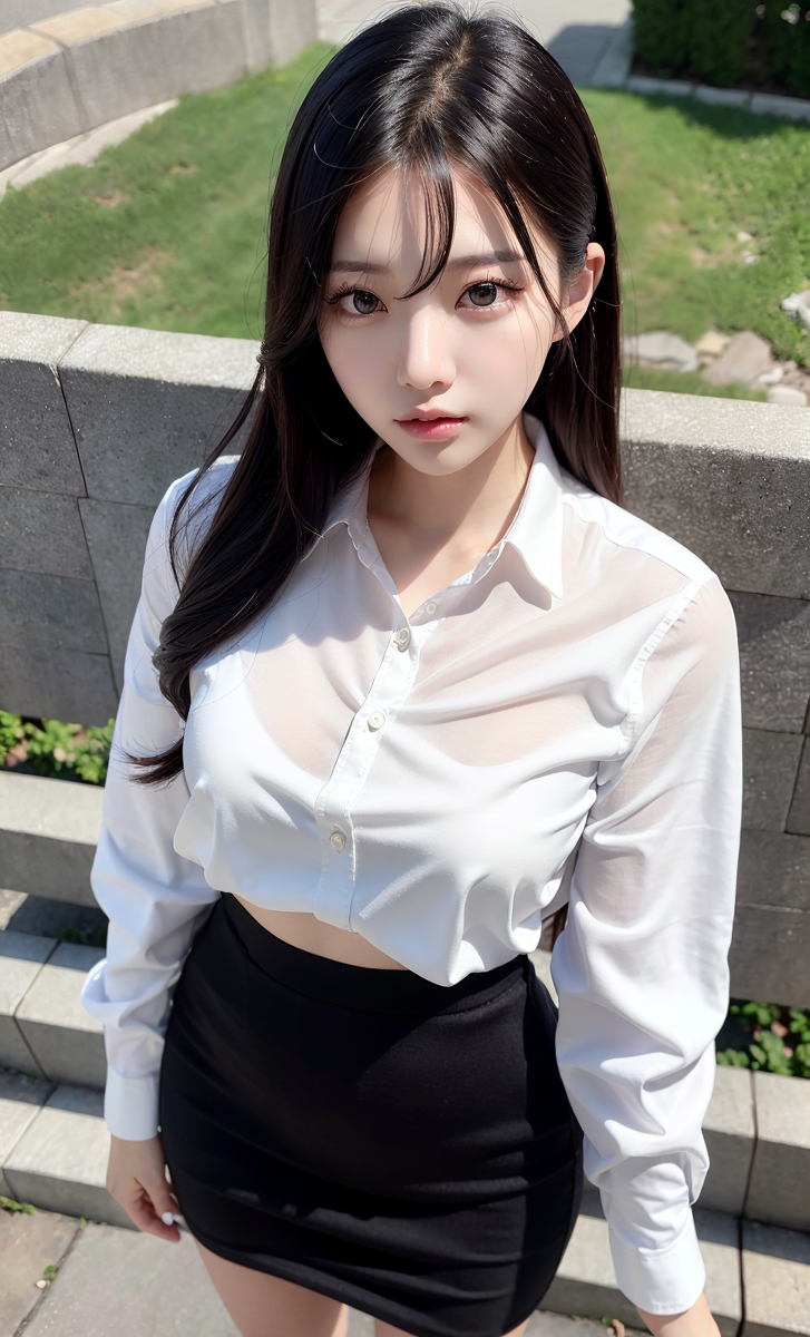 AI Generated ~ AI FOR YOU ▶ AFY-Shirt Black Skirt