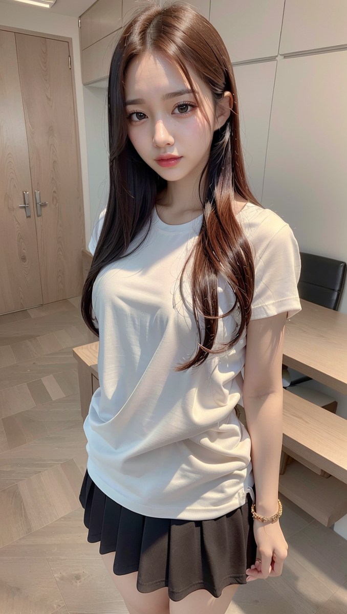 AI Generated ~ AI FOR YOU ▶ AFY-Shirt Black Skirt