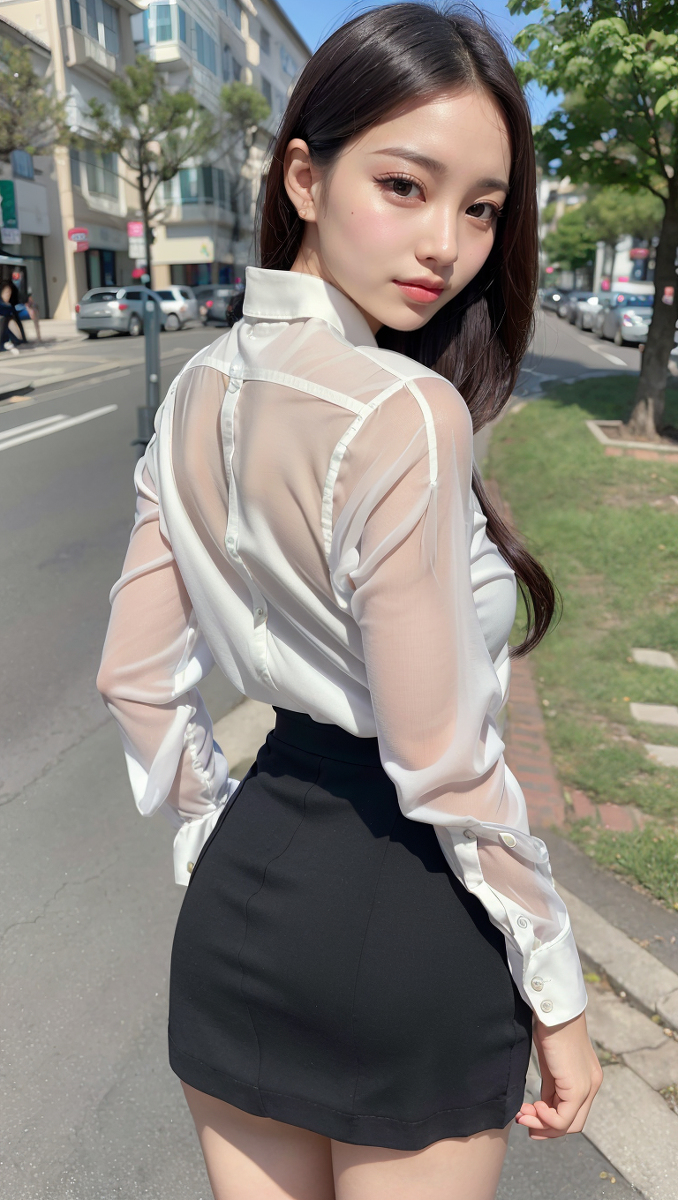 AI Generated ~ AI FOR YOU ▶ AFY-Shirt Black Skirt