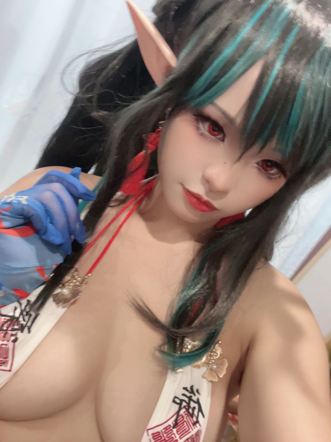 橙風千雅＆小和甜酒 年夕旗袍二人御守 [189P-788MB