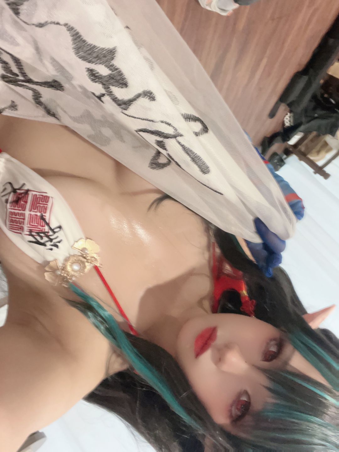 橙風千雅＆小和甜酒 年夕旗袍二人御守 [189P-788MB