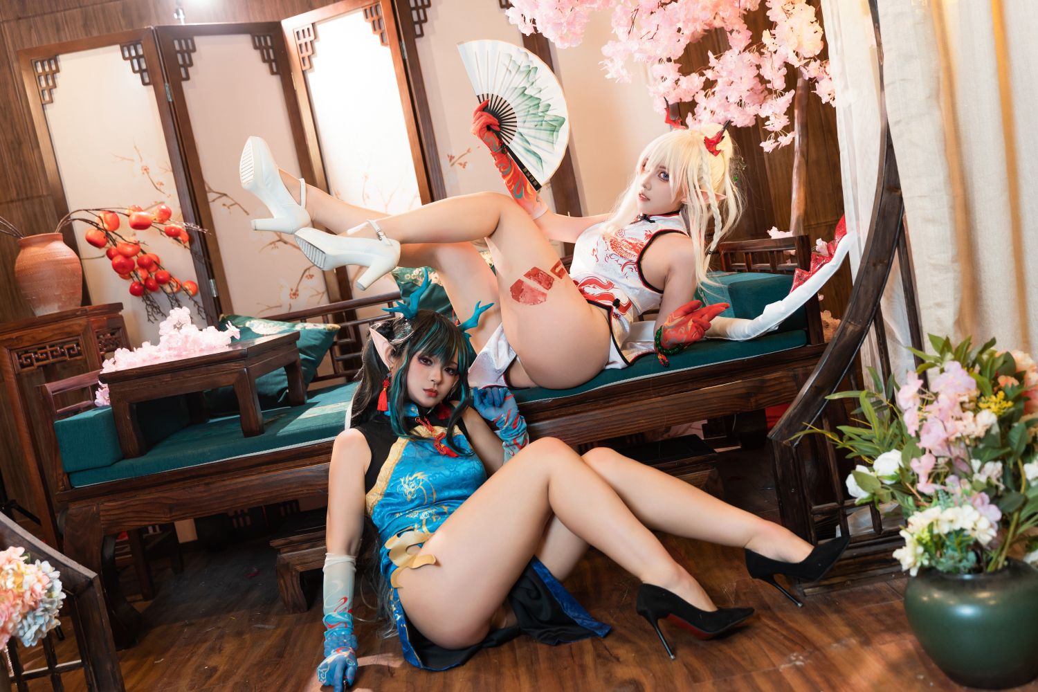 橙風千雅＆小和甜酒 年夕旗袍二人御守 [189P-788MB