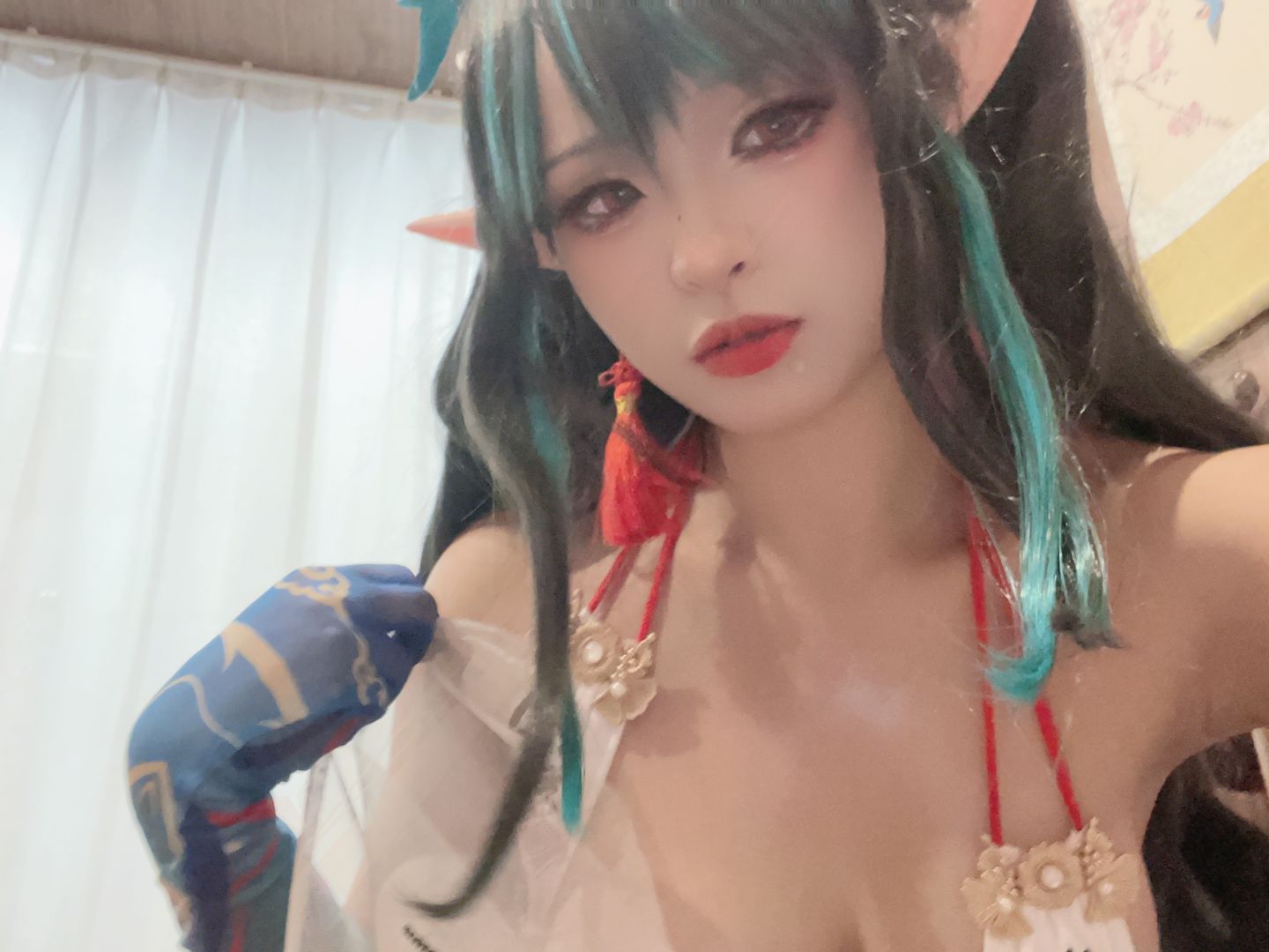 橙風千雅＆小和甜酒 年夕旗袍二人御守 [189P-788MB