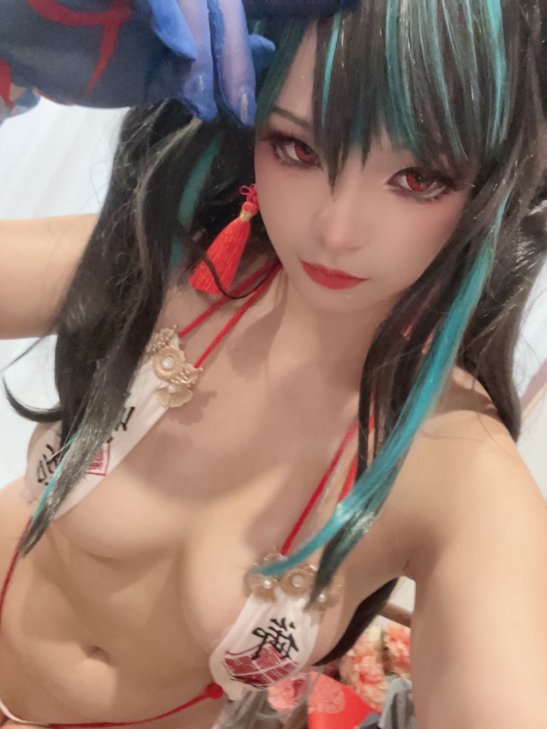 橙風千雅＆小和甜酒 年夕旗袍二人御守 [189P-788MB