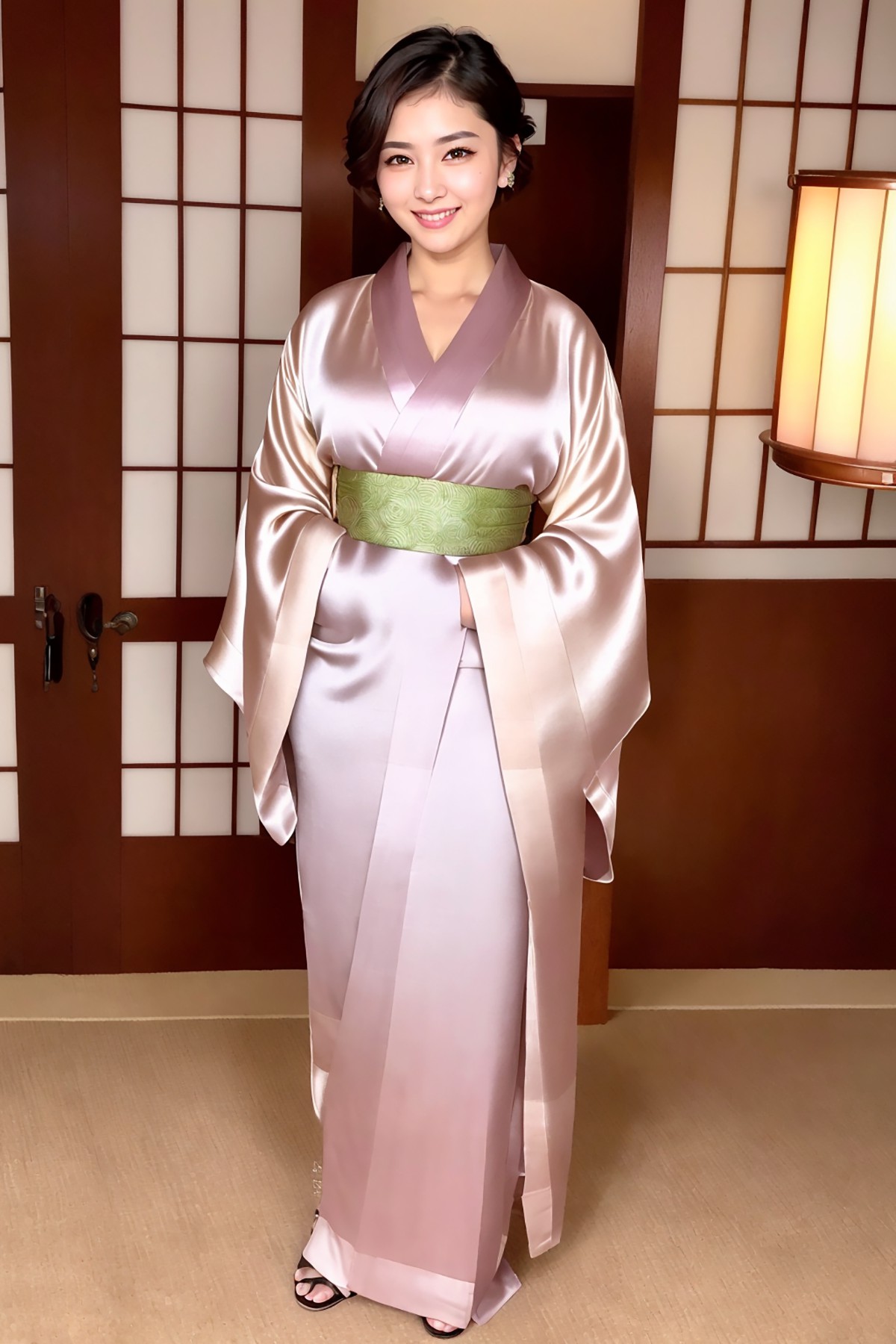 AIModel Vol.126 Silk Pastel Kimono
