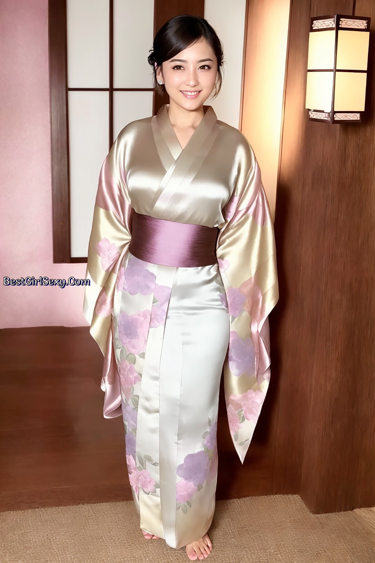 AIModel Vol.126 Silk Pastel Kimono