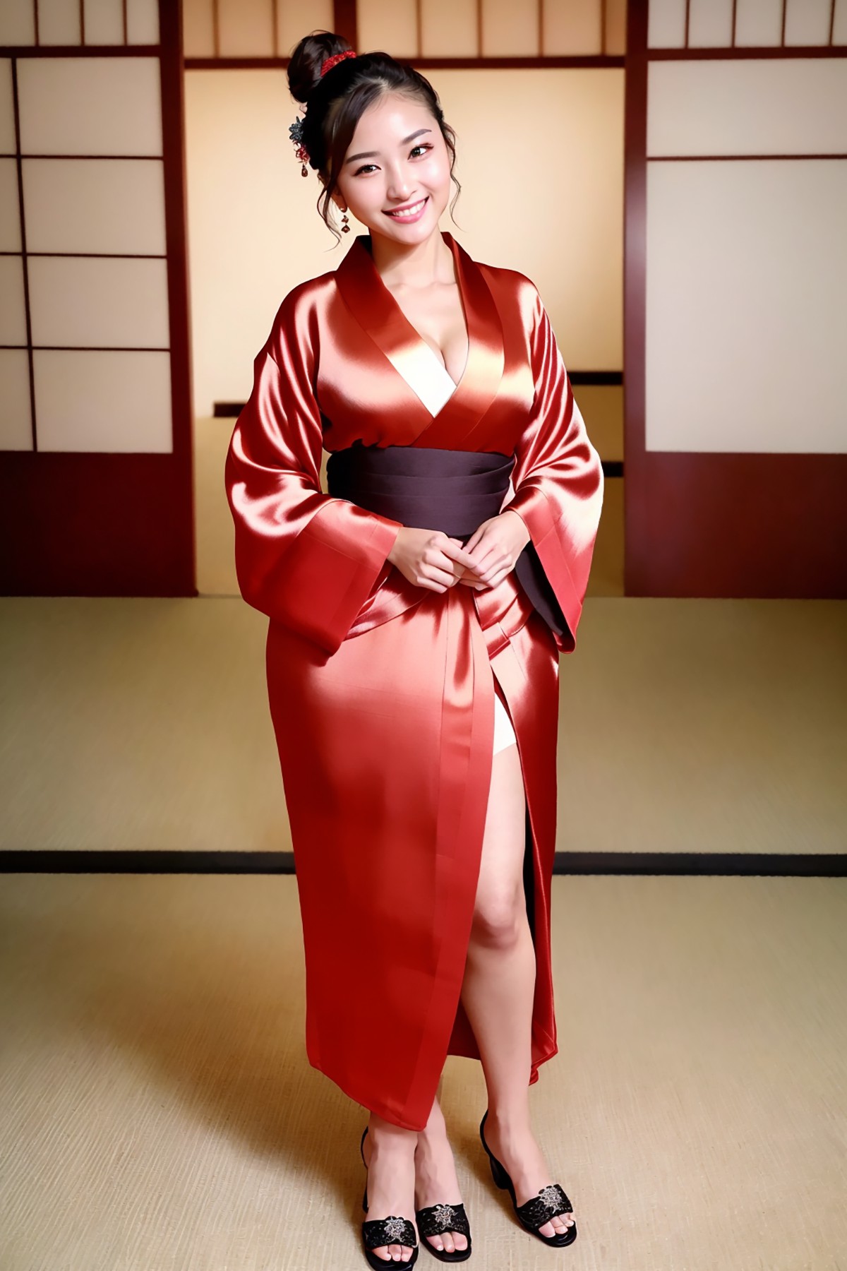 AIModel Vol.126 Silk Pastel Kimono