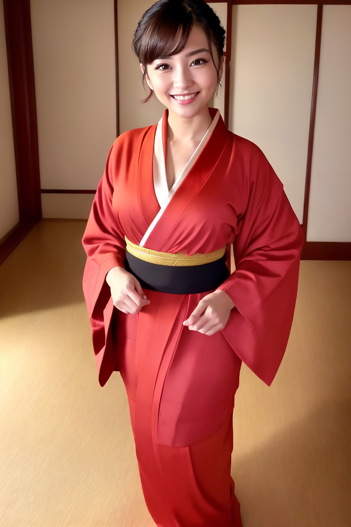 AI 模型 Vol.126 絲綢粉彩和服