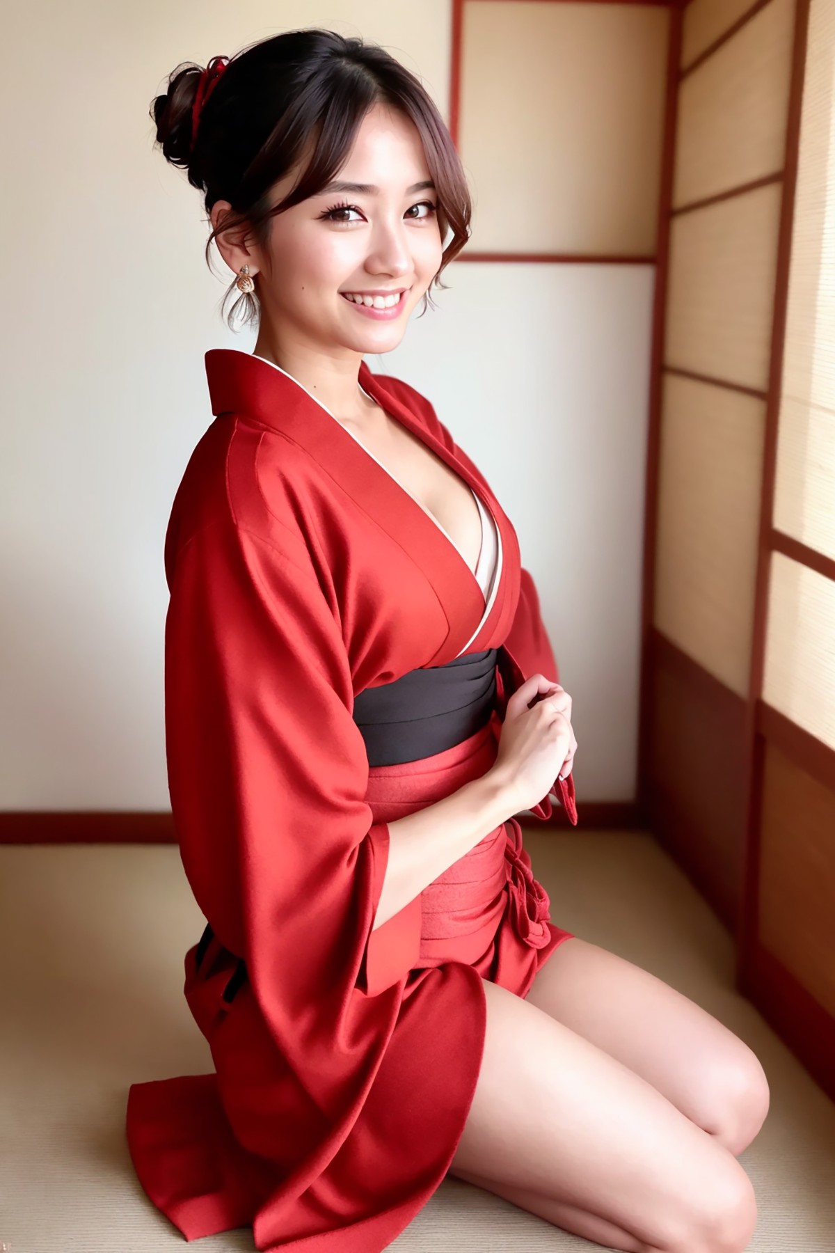 AI 模型 Vol.126 絲綢粉彩和服