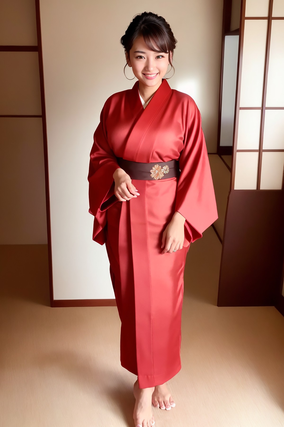 AI 模型 Vol.126 絲綢粉彩和服