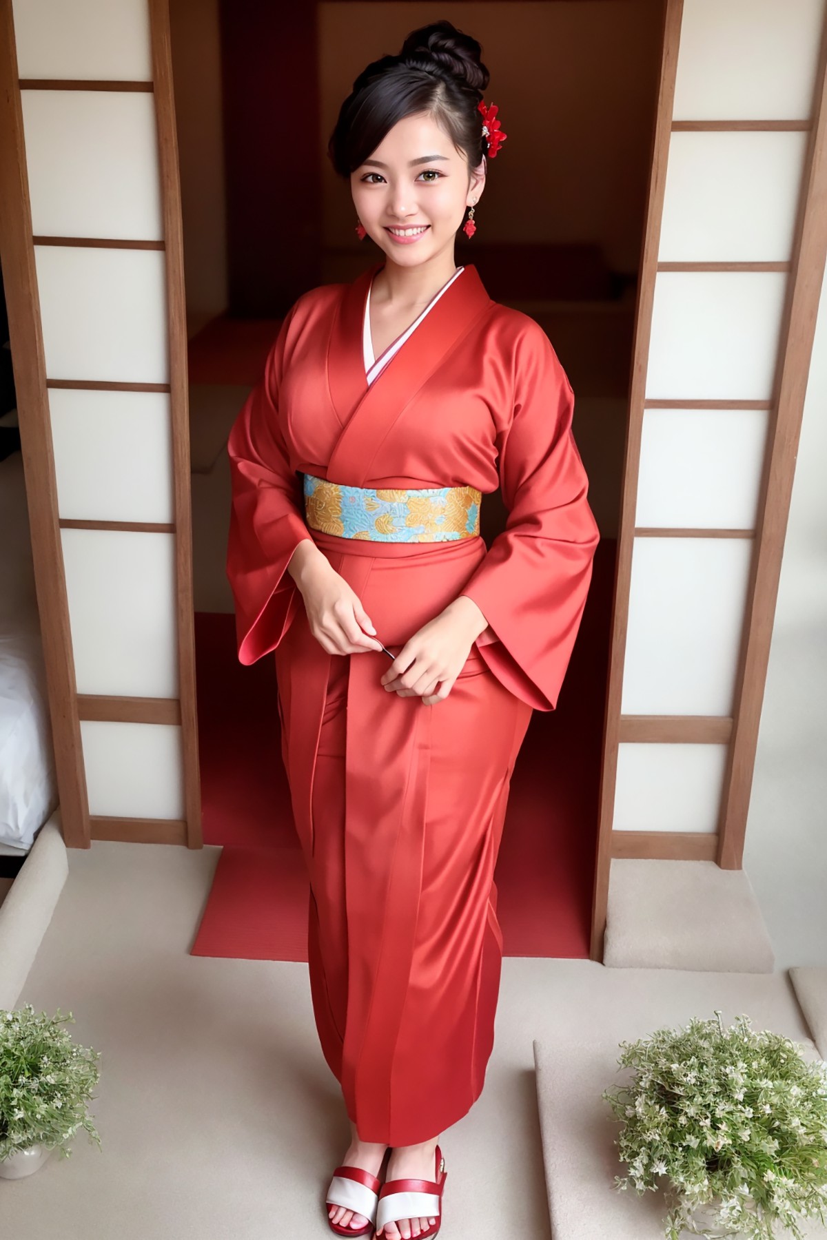 AI 模型 Vol.126 絲綢粉彩和服