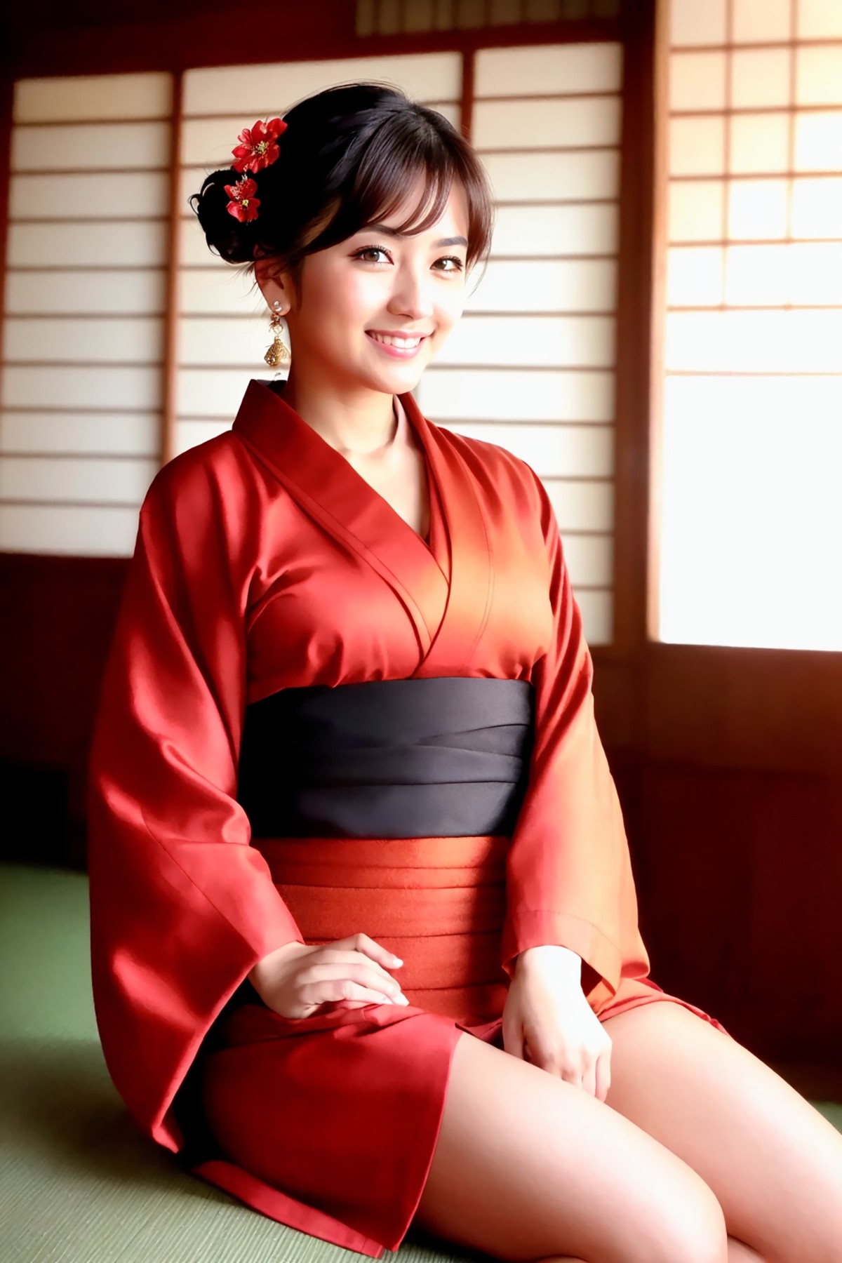 AI 模型 Vol.126 絲綢粉彩和服