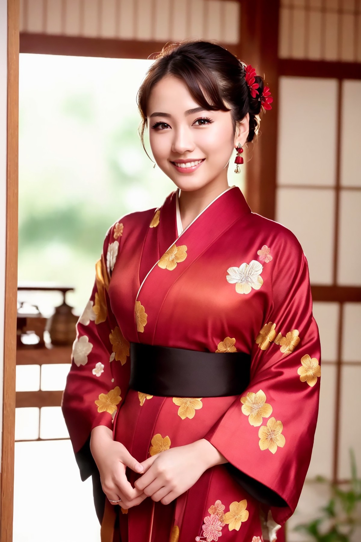 AI 模型 Vol.126 絲綢粉彩和服