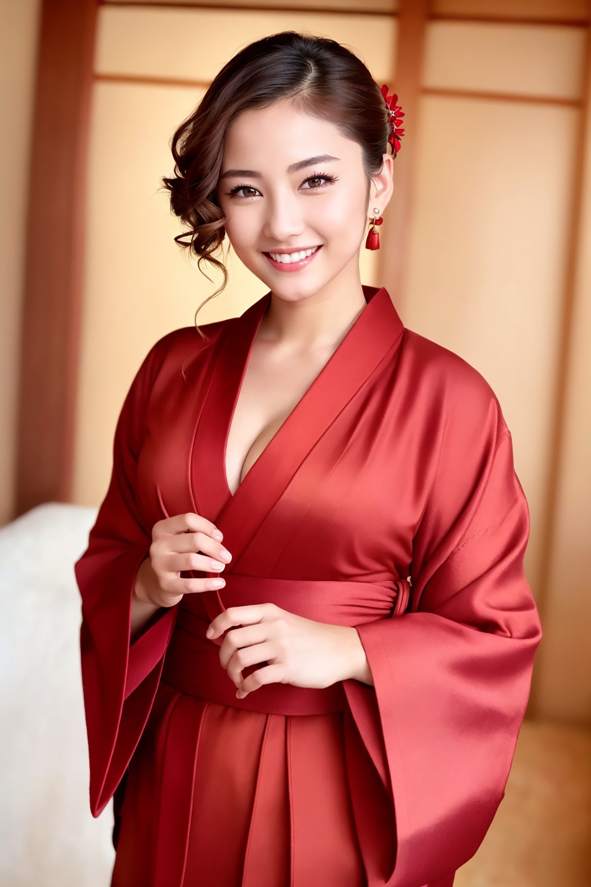 AI 模型 Vol.126 絲綢粉彩和服