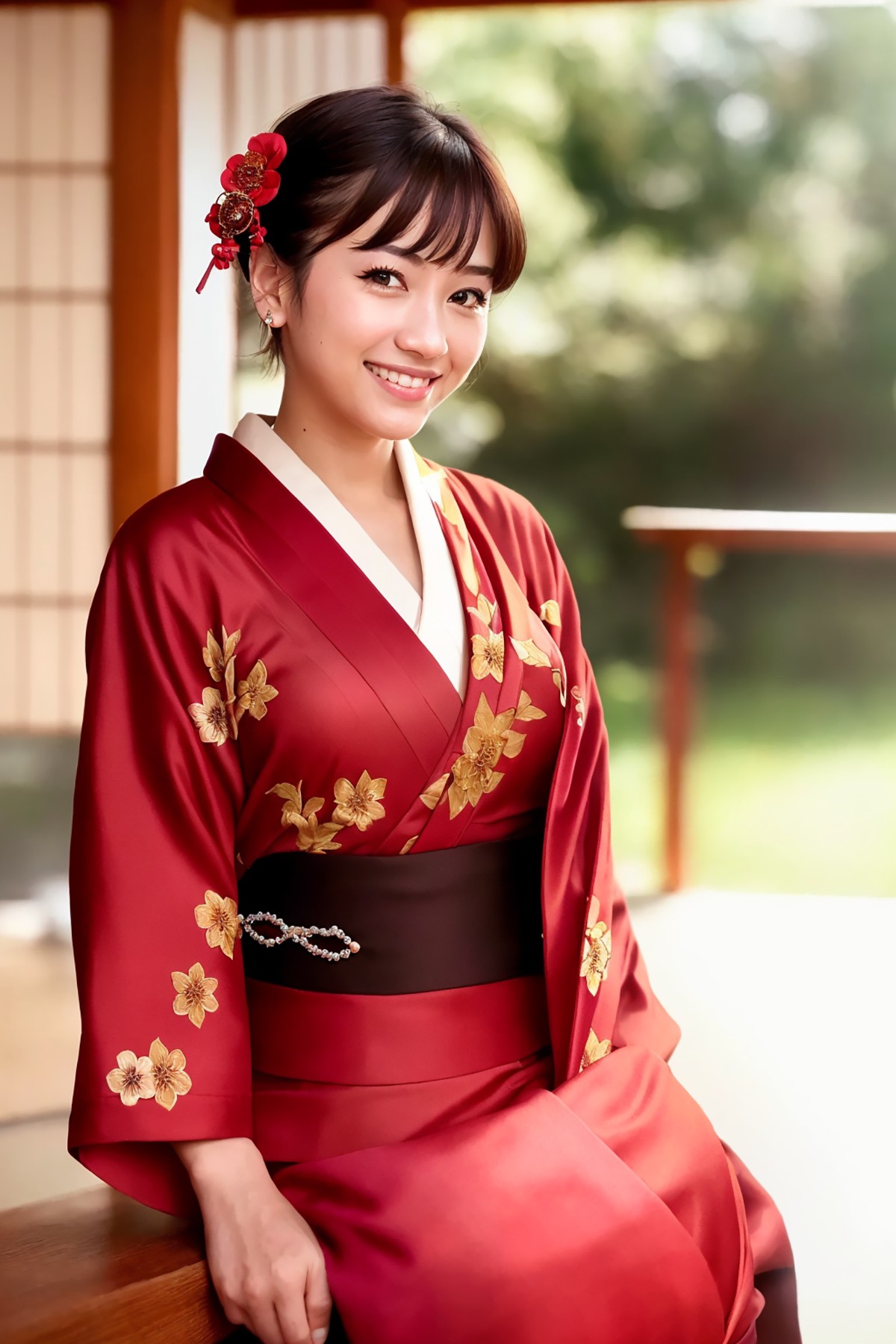 AI 模型 Vol.126 絲綢粉彩和服