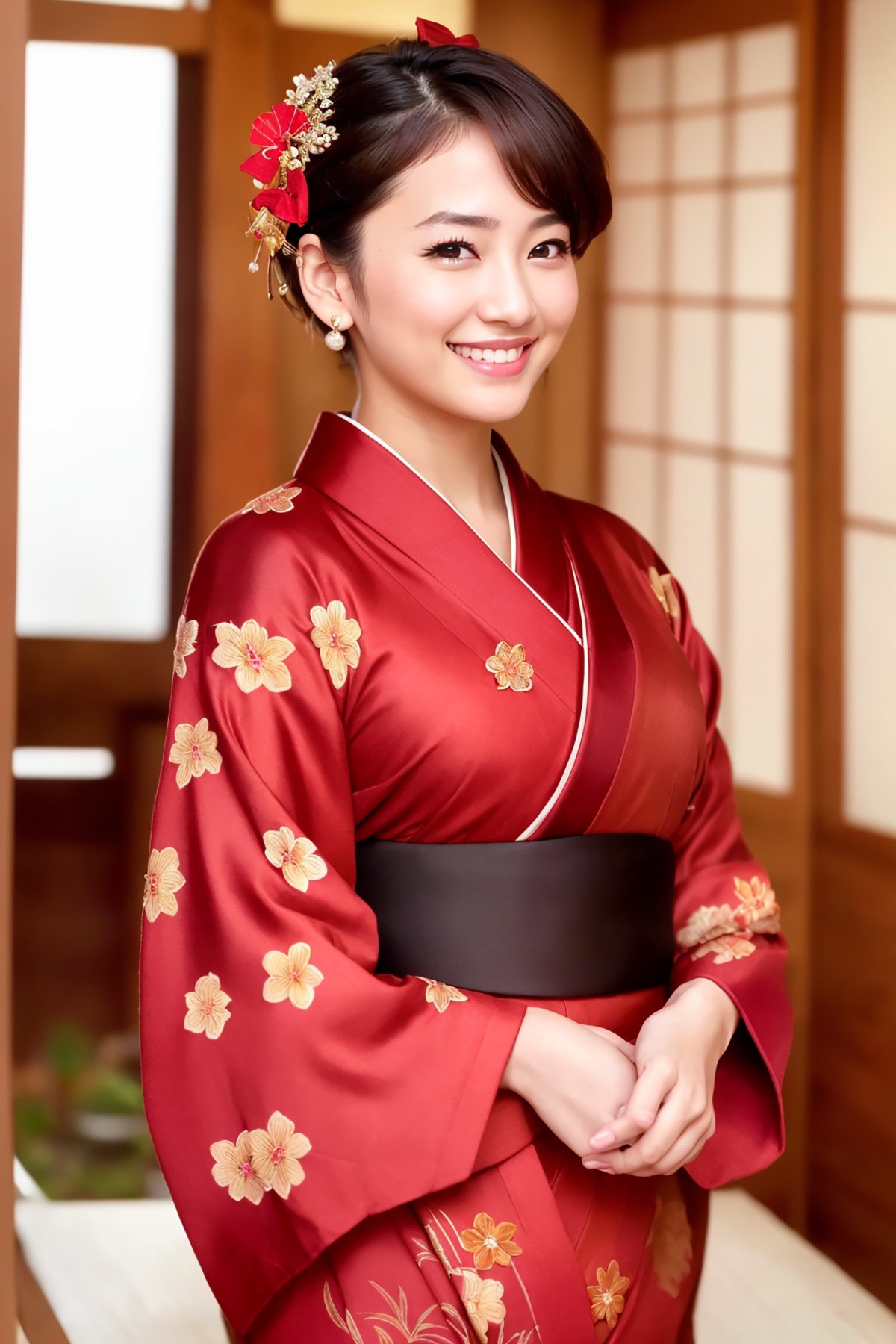 AI 模型 Vol.126 絲綢粉彩和服