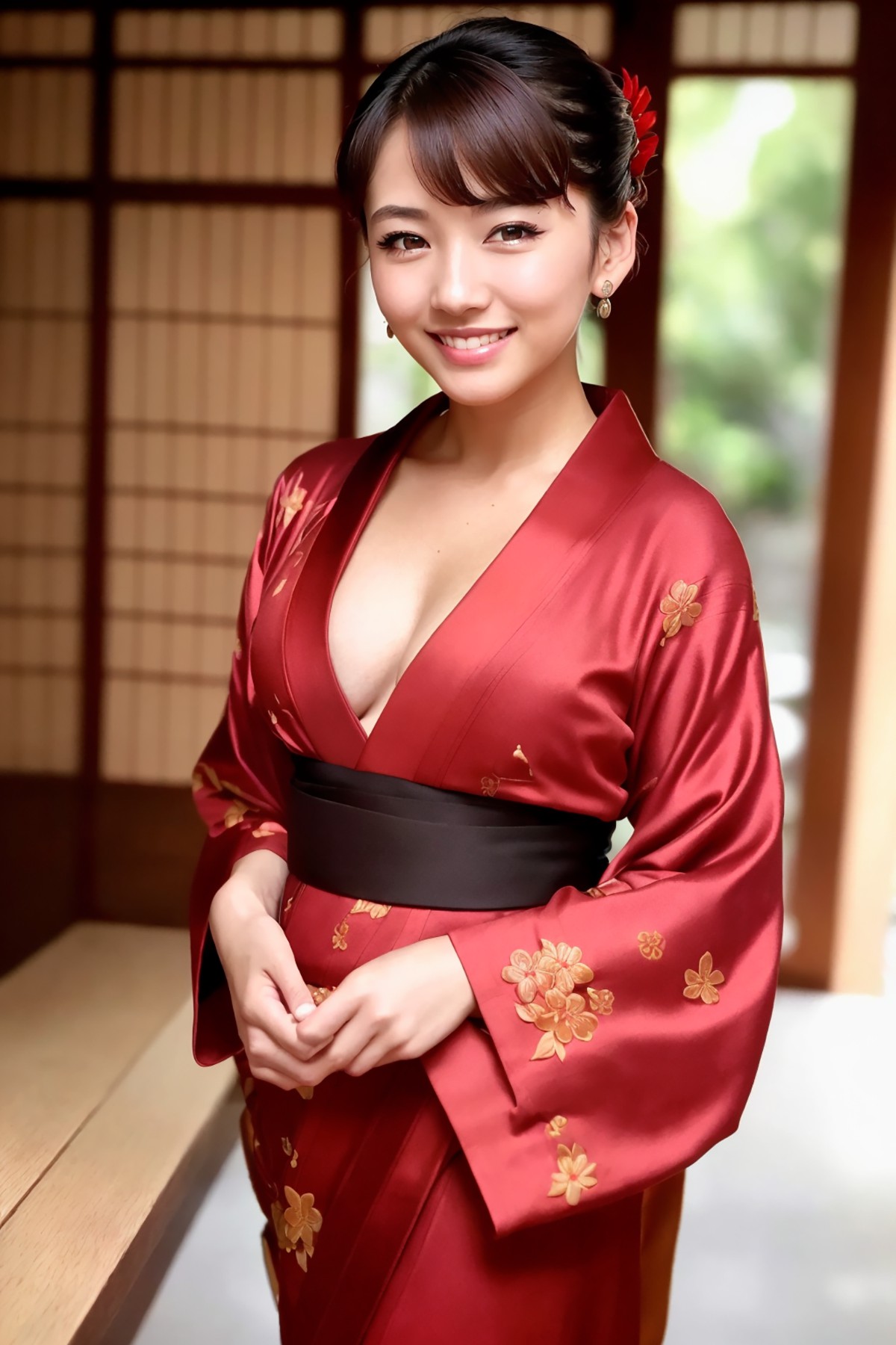AI 模型 Vol.126 絲綢粉彩和服