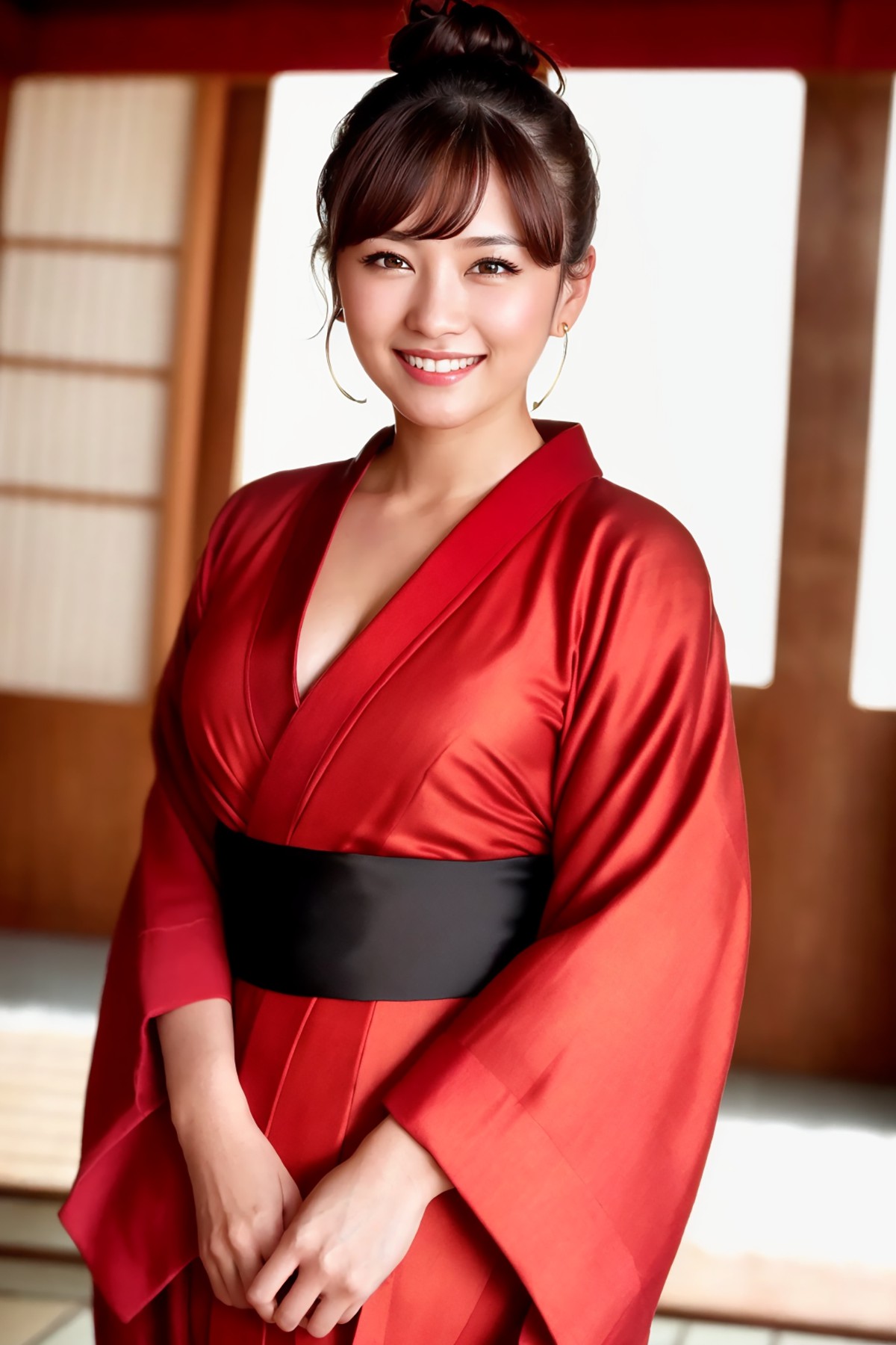 AI 模型 Vol.126 絲綢粉彩和服