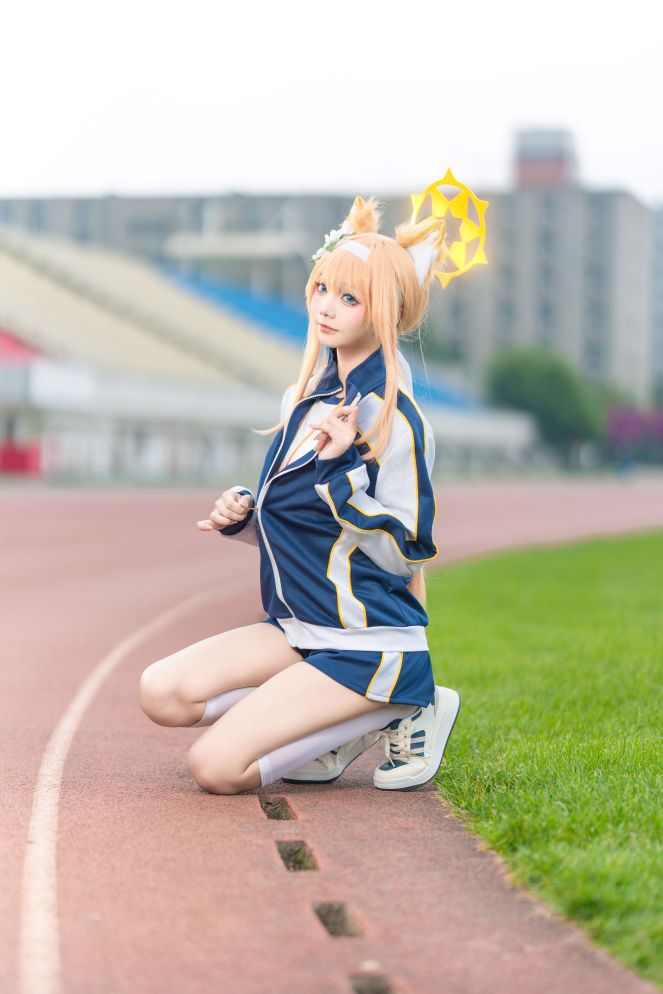Aiwest Blue Archive Iro Mari Nữ tu Áo ngủ Bộ đồ thể dục