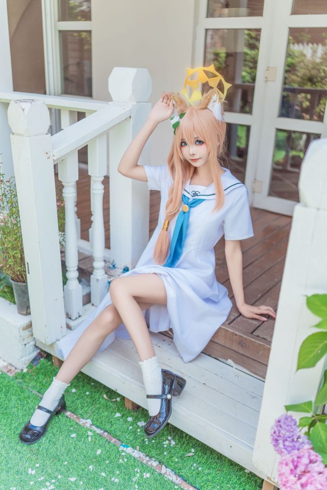 Aiwest Blue Archive Iro Mari Nữ tu Áo ngủ Bộ đồ thể dục