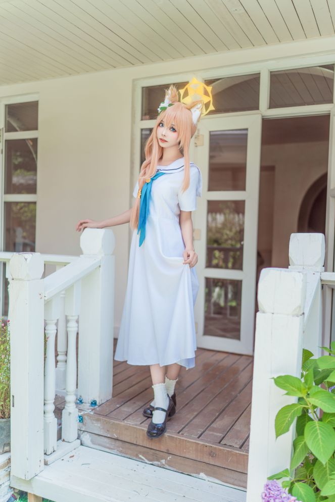 Aiwest Blue Archive Iro Mari Nữ tu Áo ngủ Bộ đồ thể dục