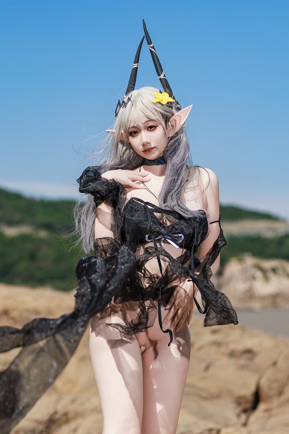 아설설 머드 록 수영복