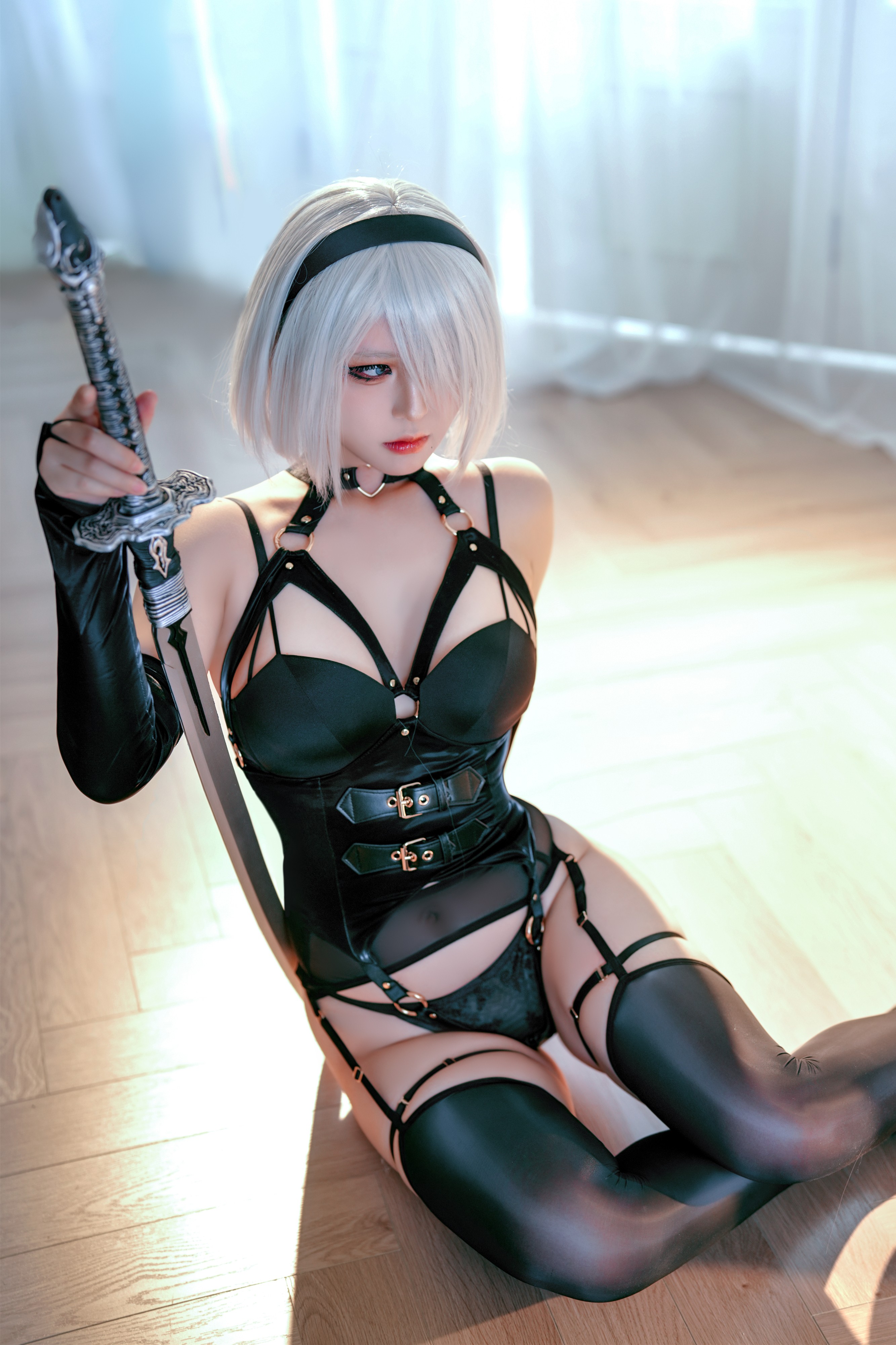 半半子 Automata ヨルハ2B 黒コスプレ 52P