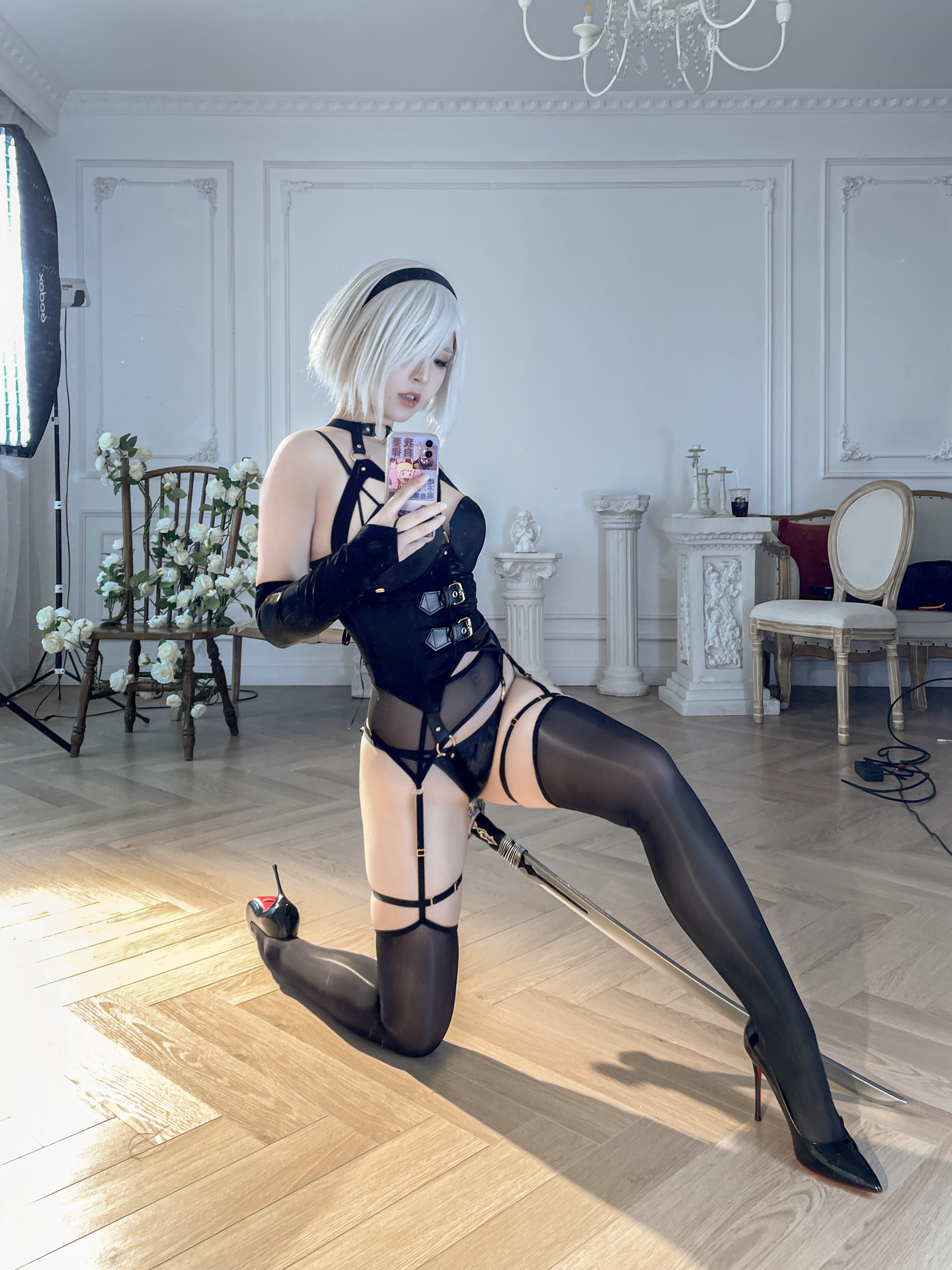 半半子 Automata ヨルハ2B 黒コスプレ 52P