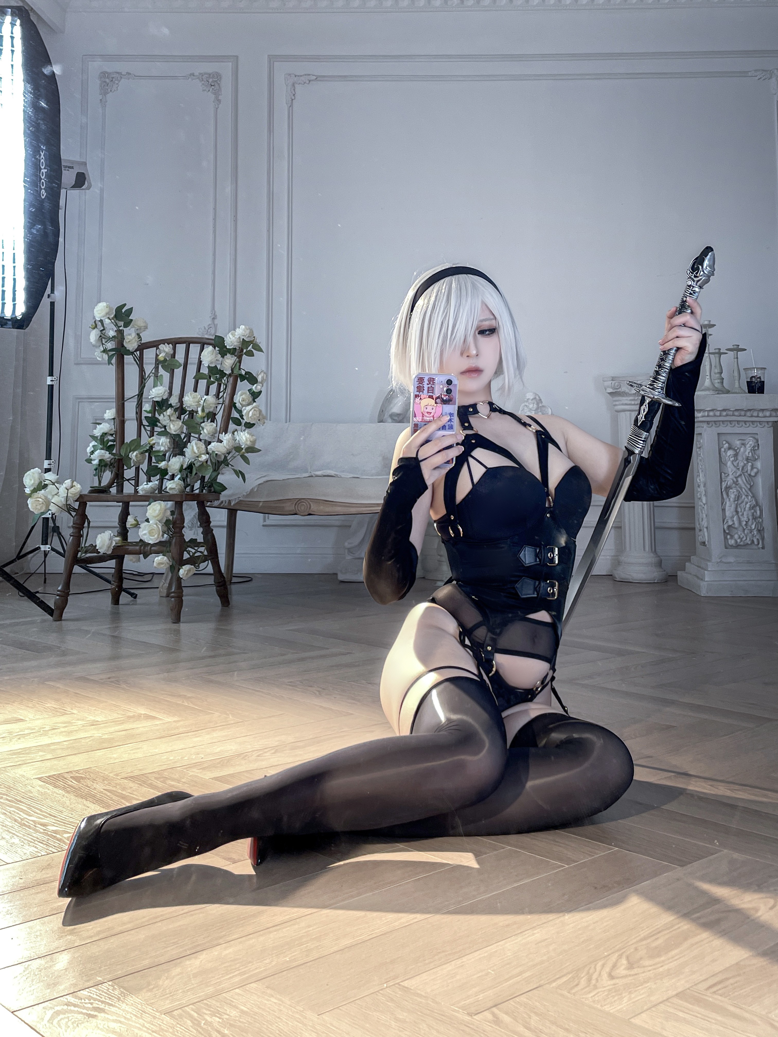 半半子 Automata ヨルハ2B 黒コスプレ 52P