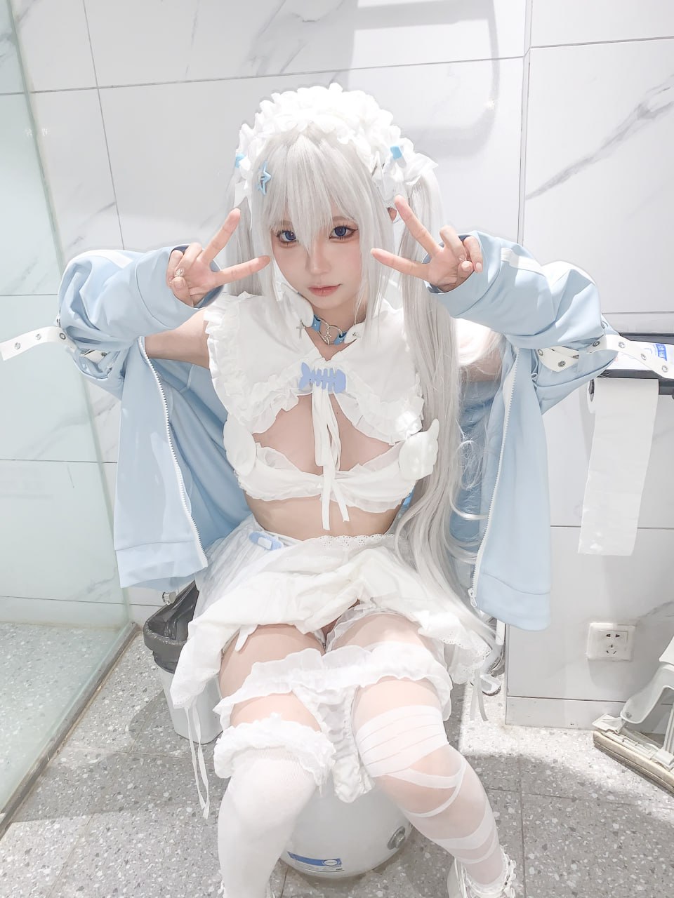 蠢沫沫《水色》244P1V Cosplay寫真套圖