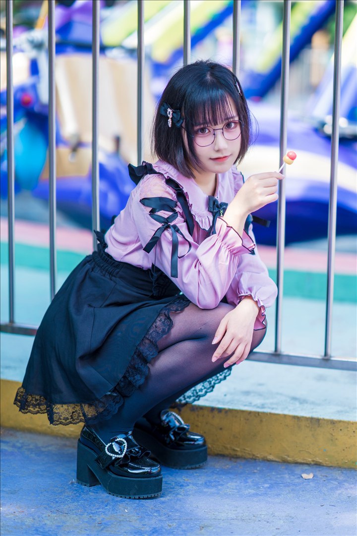 lunananya - Black Silk Landmine Girl 26P