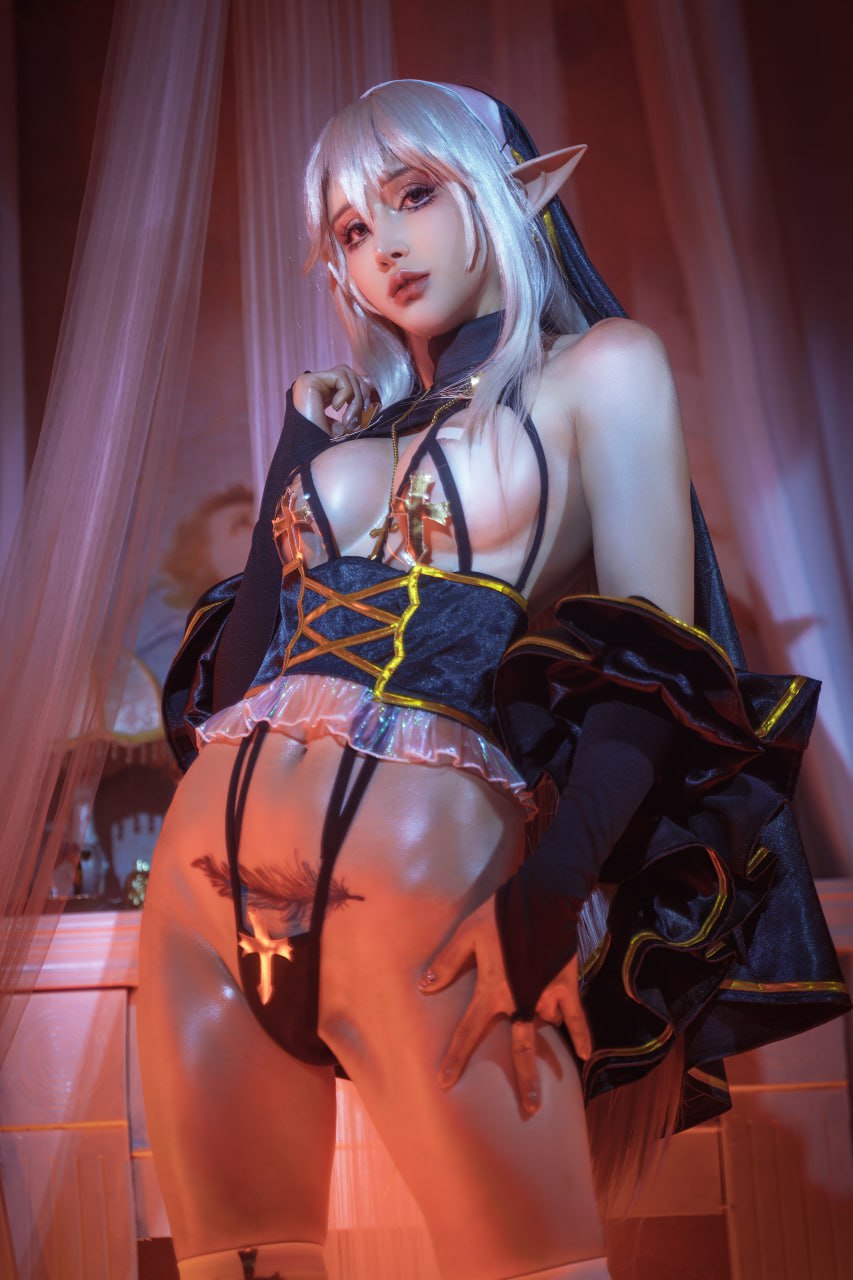 鹿八歳ベイビー 堕落修女+付属の猫耳メイド