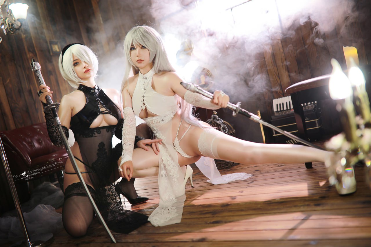 ゼンウrr ショウヨウザイぐぐぐw NieR:Automata 2Bの二人用旗袍