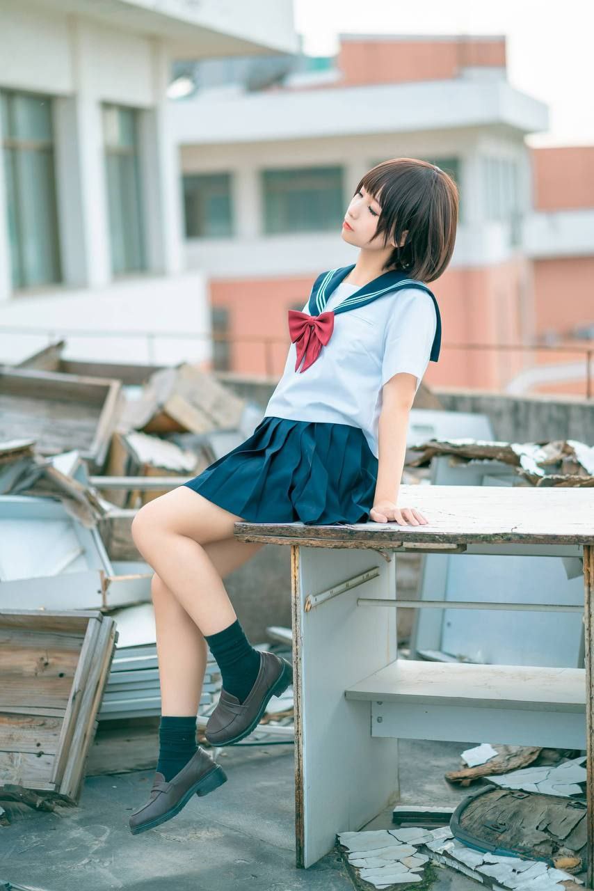 蠢沫沫 - 天台JK制服