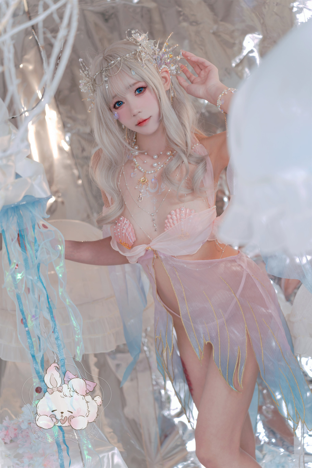 コスプレ 兎娘を一口かむ 海の娘 人魚 メルメイド