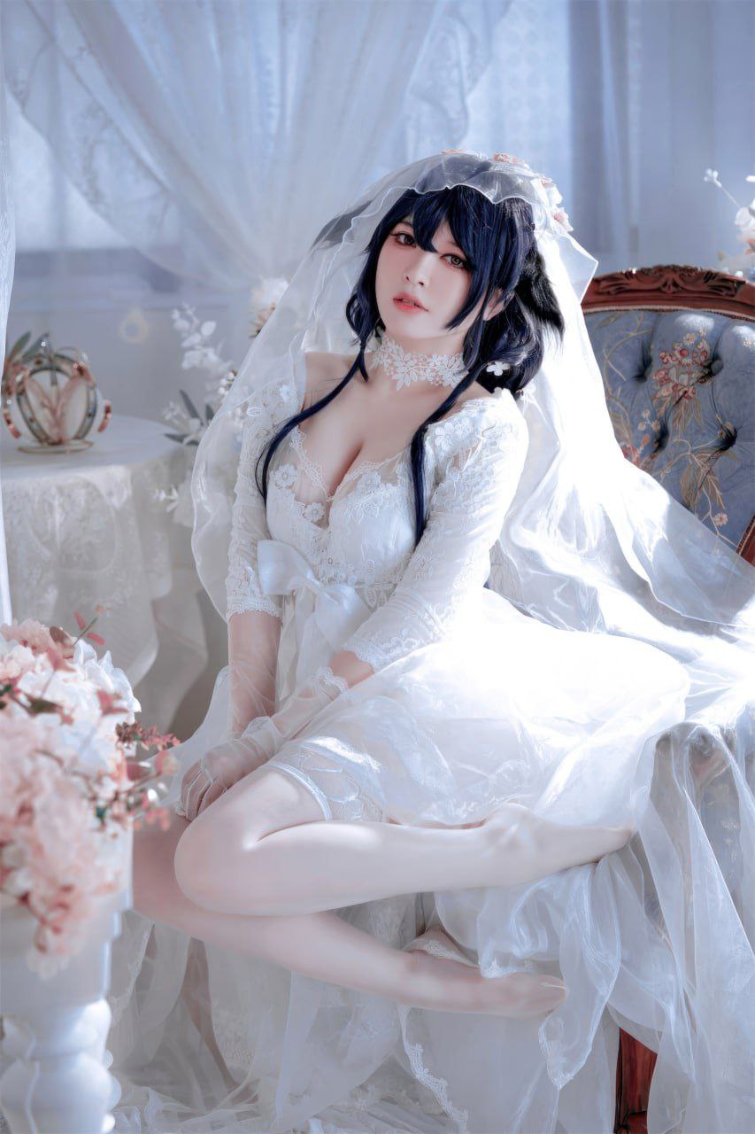 Ban Ban Zi Azur Lane Azuma Bride Cosplay