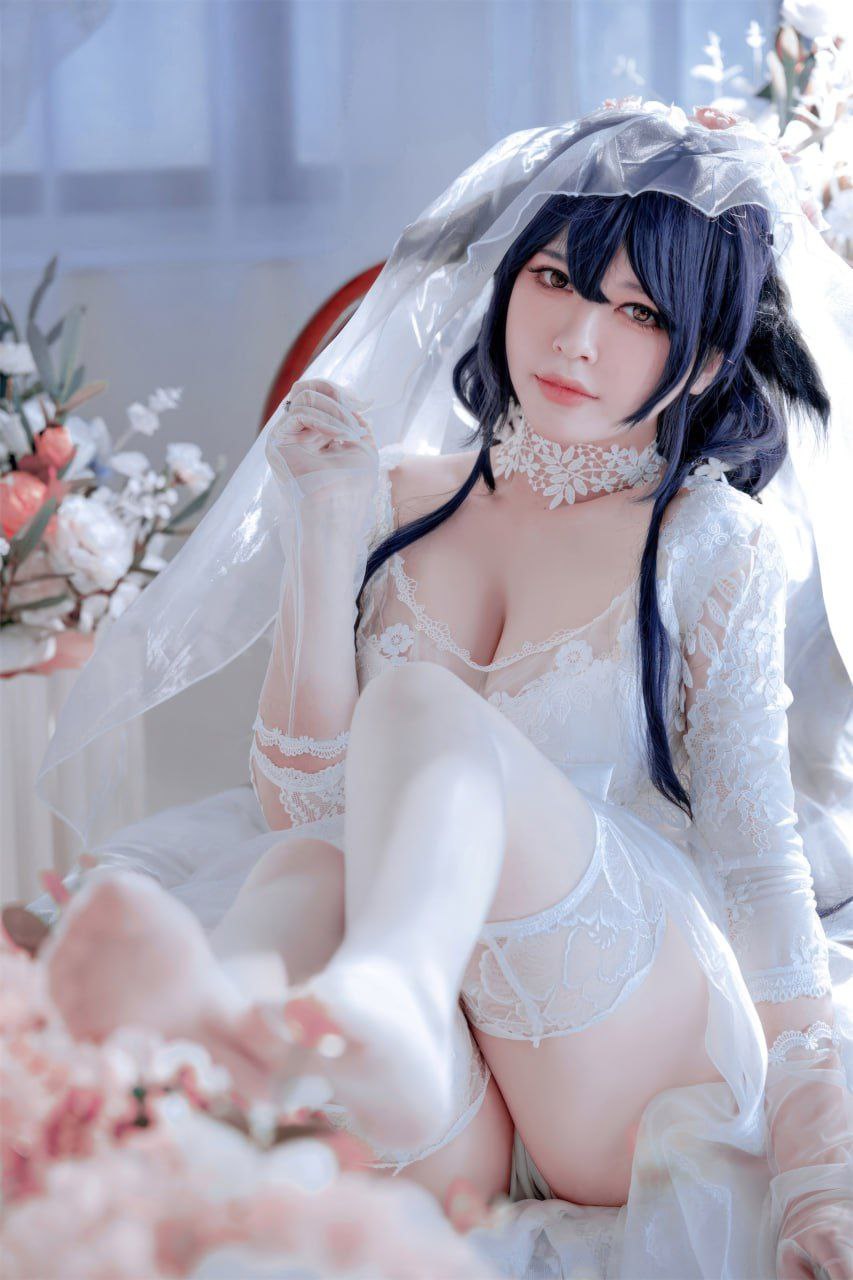 Ban Ban Zi Azur Lane Azuma Bride Cosplay