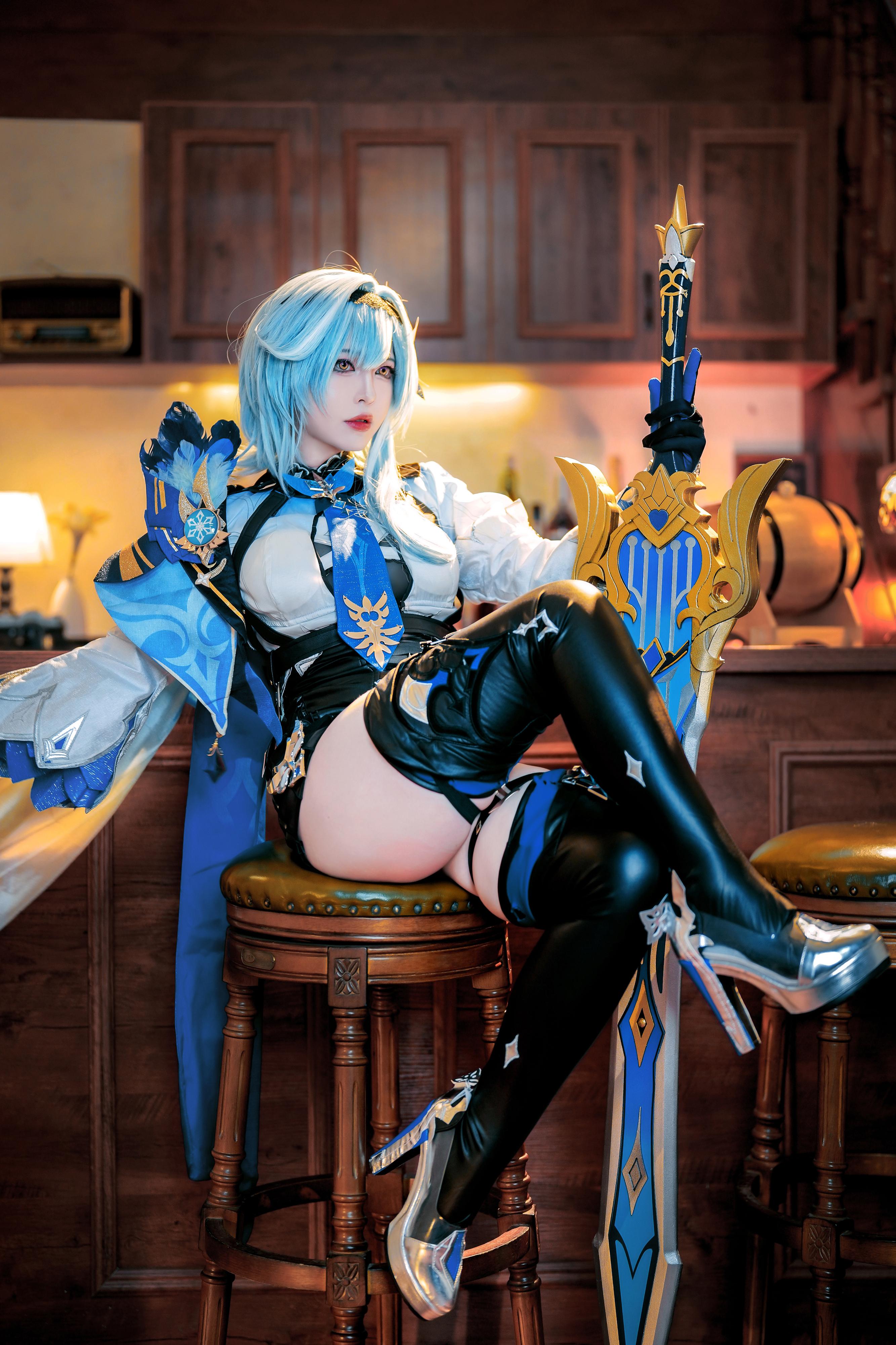 半半子 原神優菈 Cosplay 76P