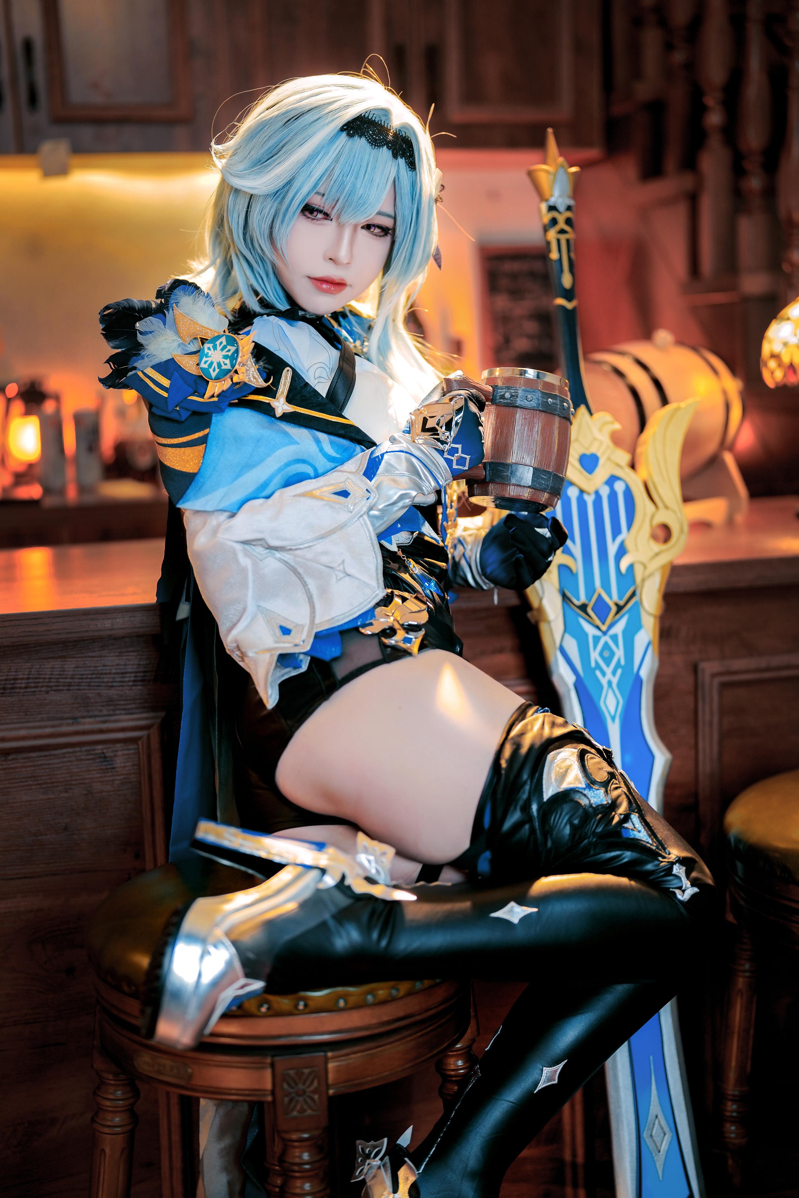 半半子 原神優菈 Cosplay 76P