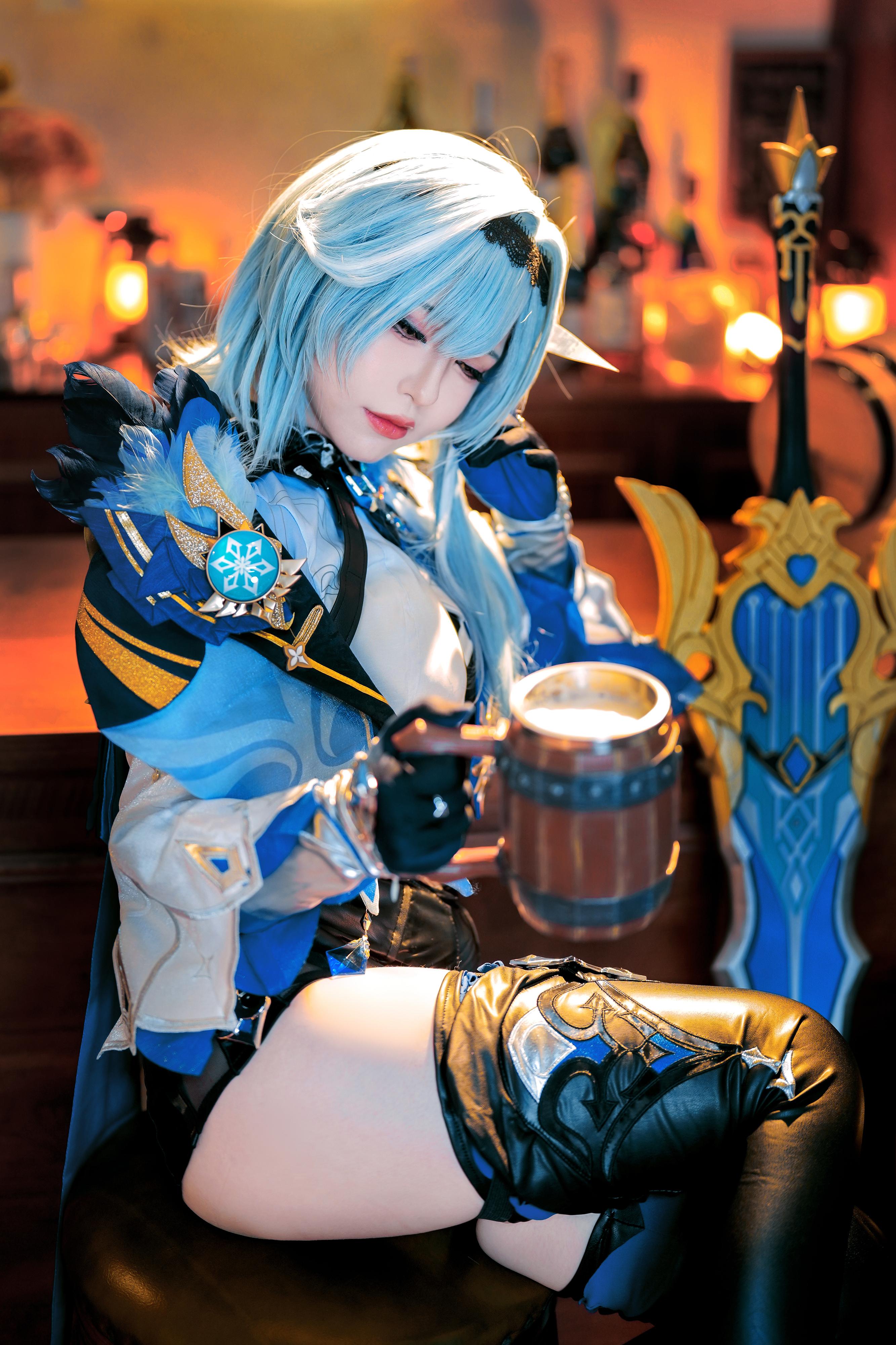 半半子 原神優菈 Cosplay 76P