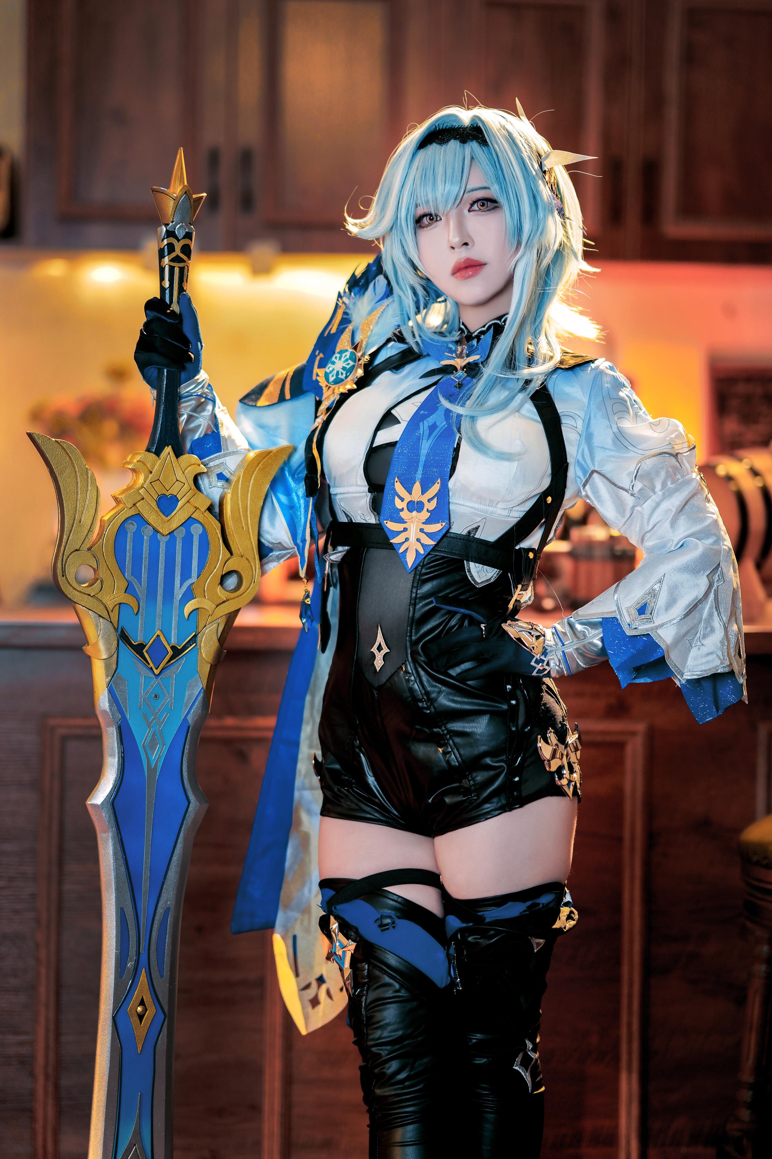 半半子 原神优菈 Cosplay 76P
