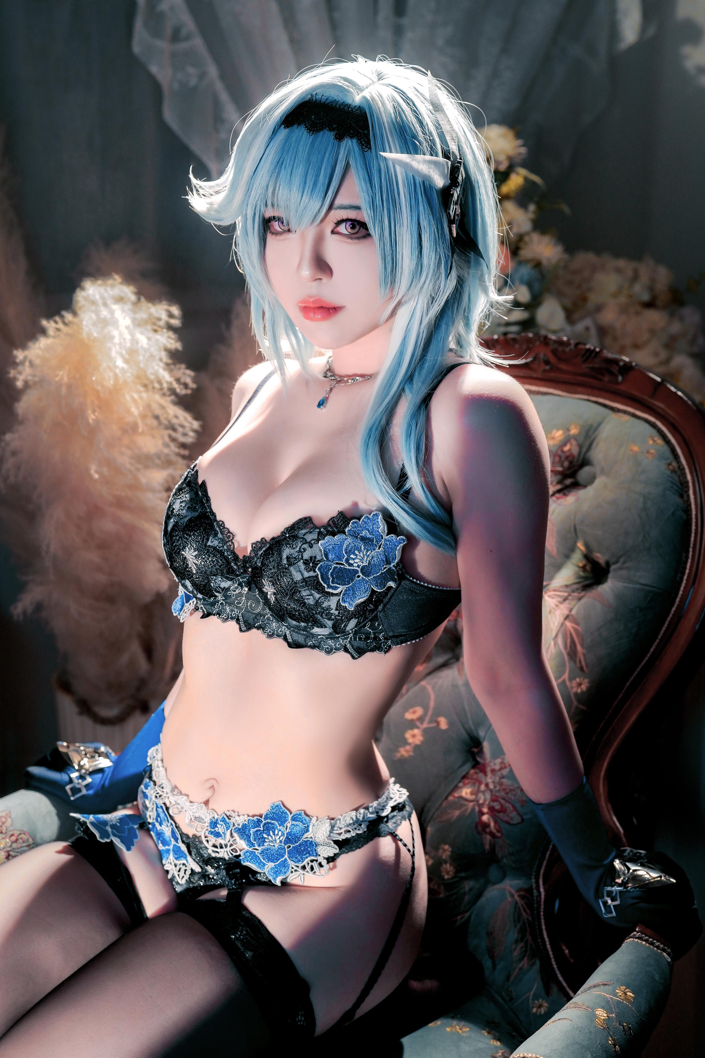 半半子 原神优菈 Cosplay 76P