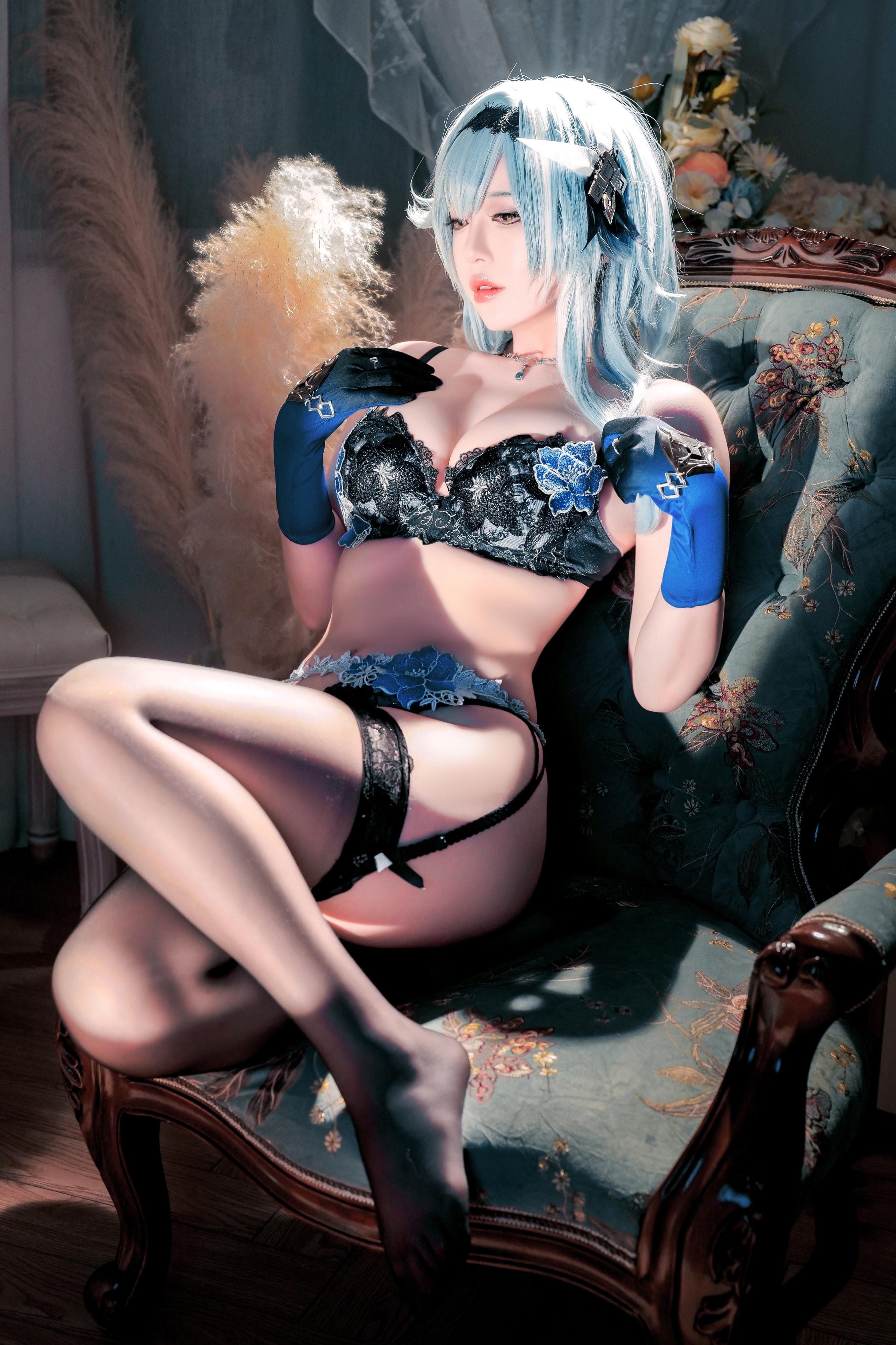 半半子 原神优菈 Cosplay 76P