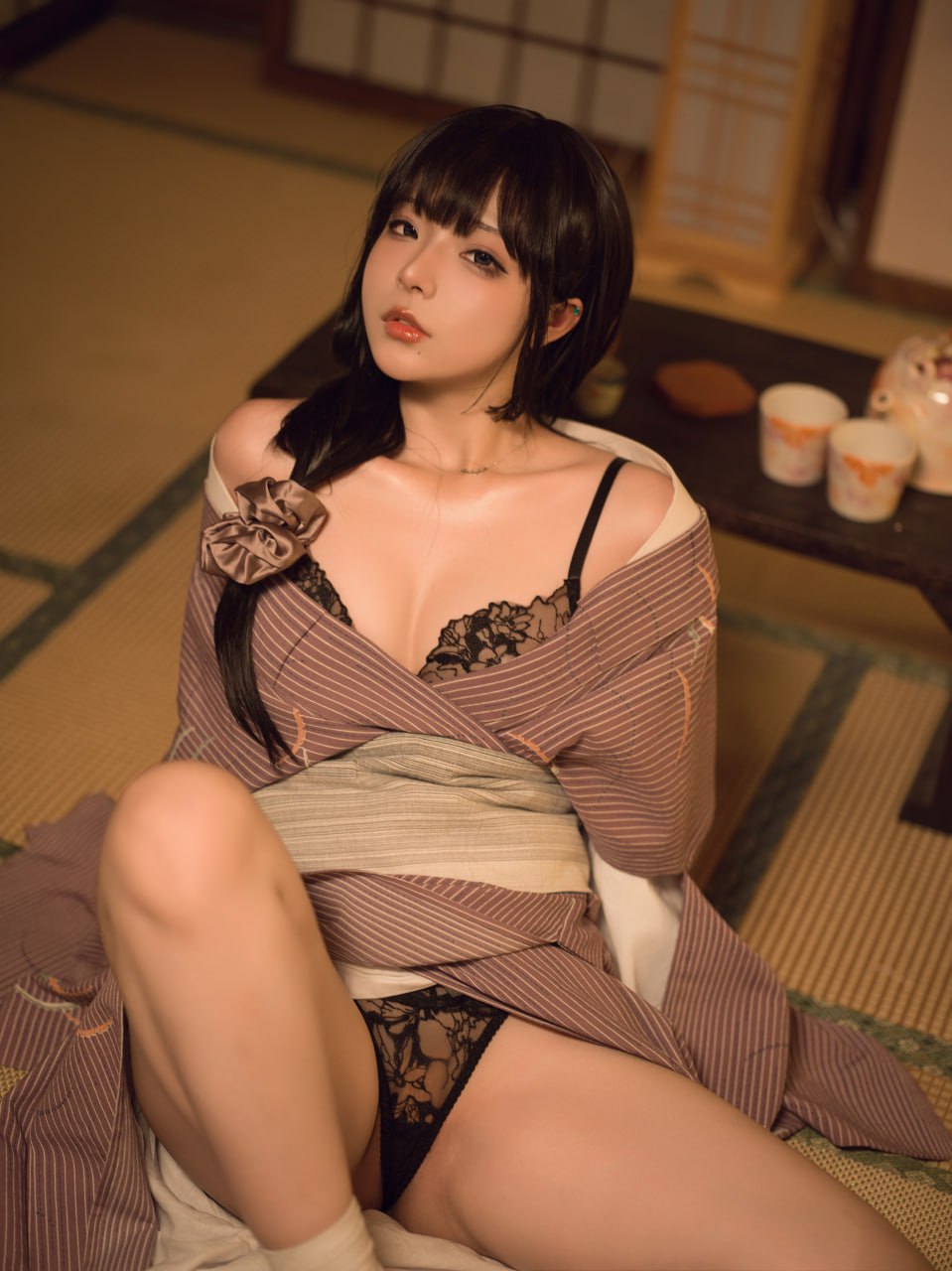 コスプレ ユウフイ - 独占 ブラック・ウィドウ 135P1V
