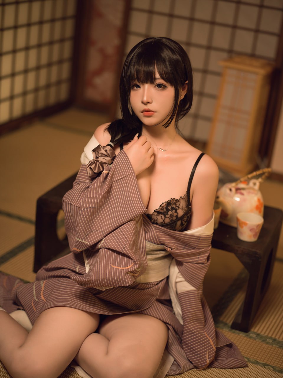 コスプレ ユウフイ - 独占 ブラック・ウィドウ 135P1V